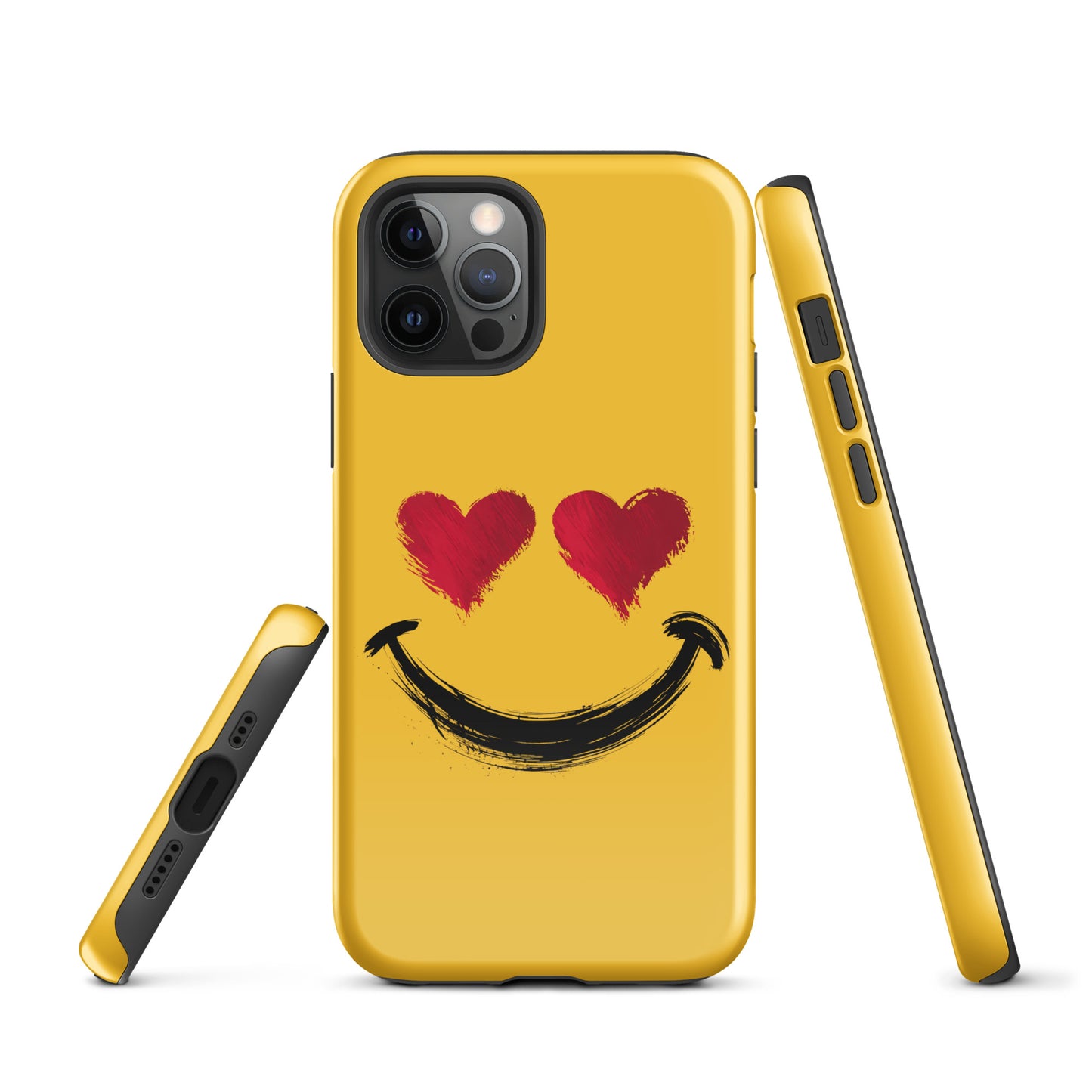 Phone Case for iPhone with artistic heart‑eyes smiley design, offering bold style and luxury accessory vibe.