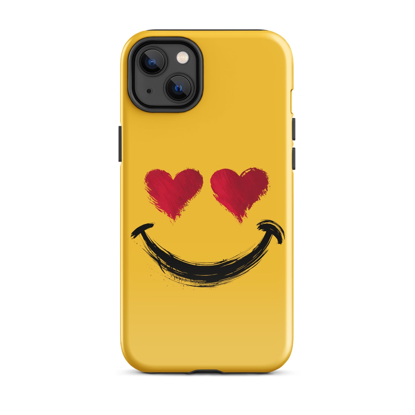 Phone Case for iPhone with heart-eyes smiley art and vibrant colors
