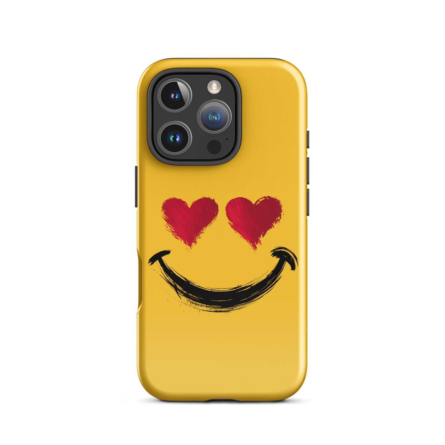 Phone Case with Heart-Eyes Smiley Art for Bold Style on iPhone