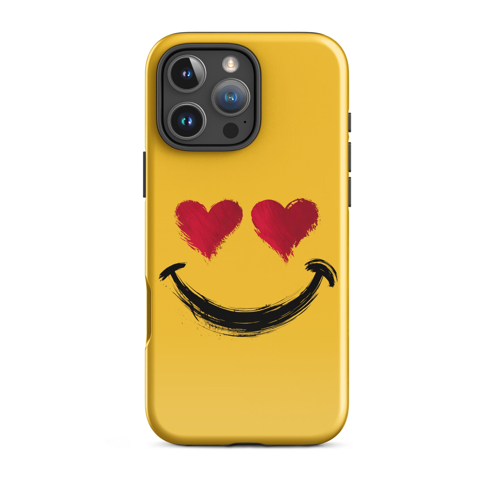 Phone Case for iPhone with Heart‑Eyes Smiley Art in vibrant colors and playful design, offering protection and style.