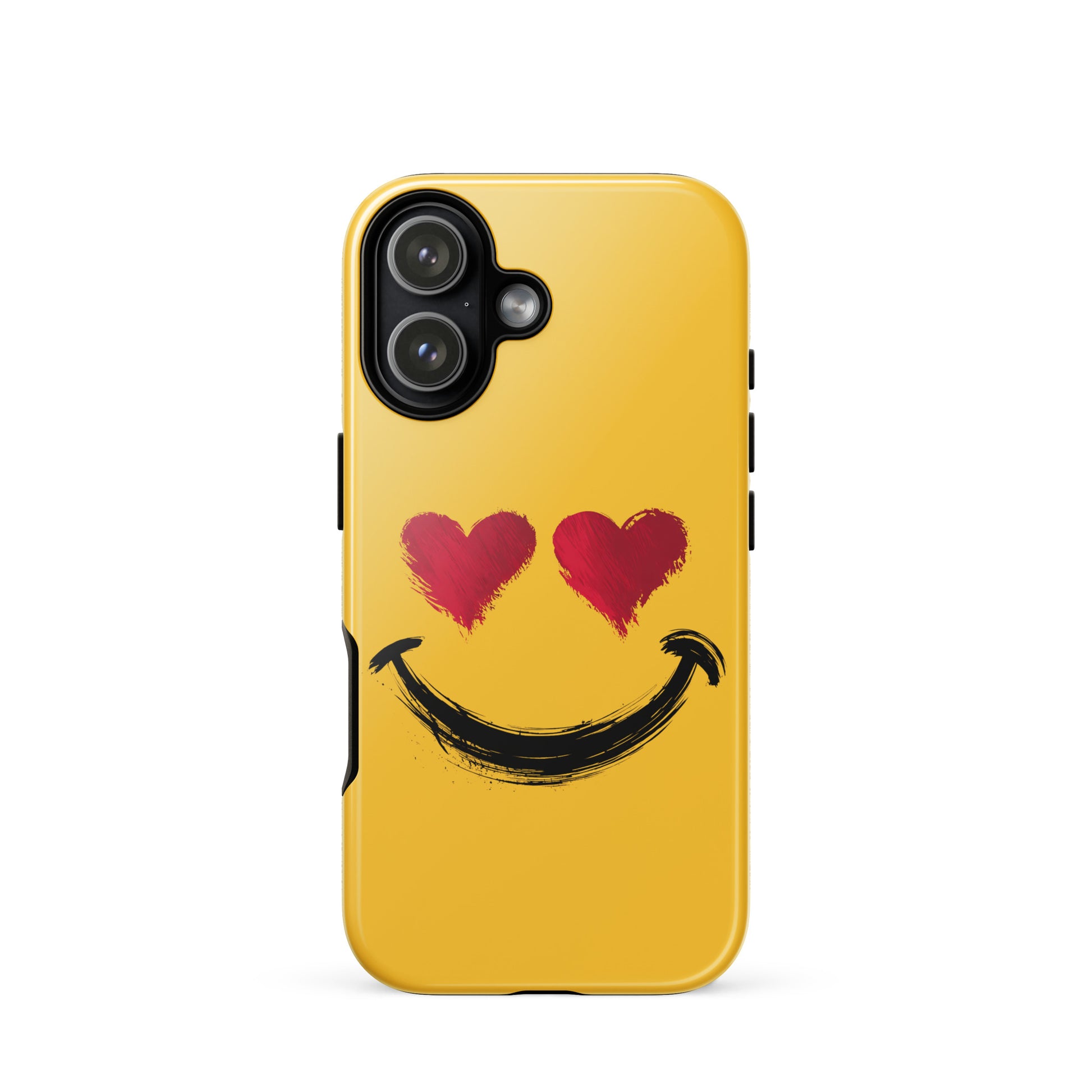 Phone Case with heart-eyes smiley art for iPhone