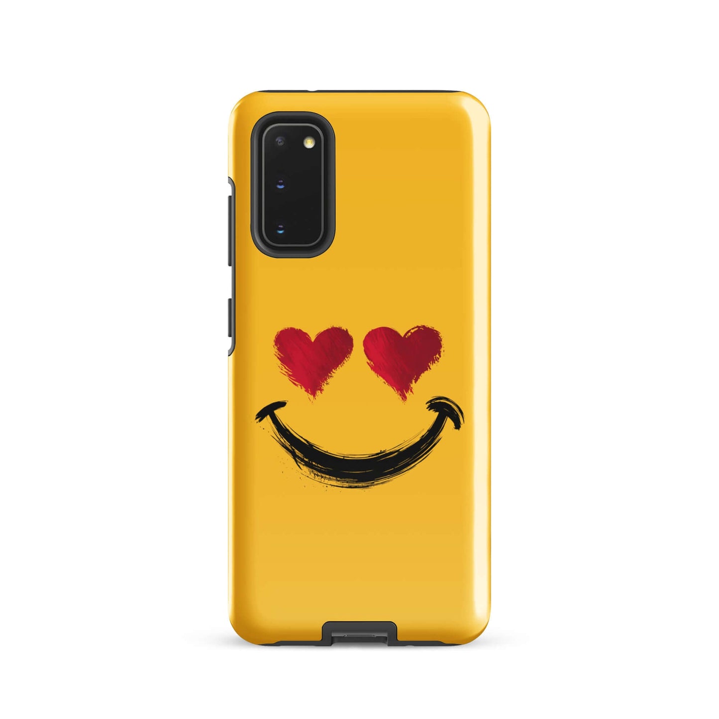Phone Case for Samsung Galaxy with heart-eyes smiley art in bold style