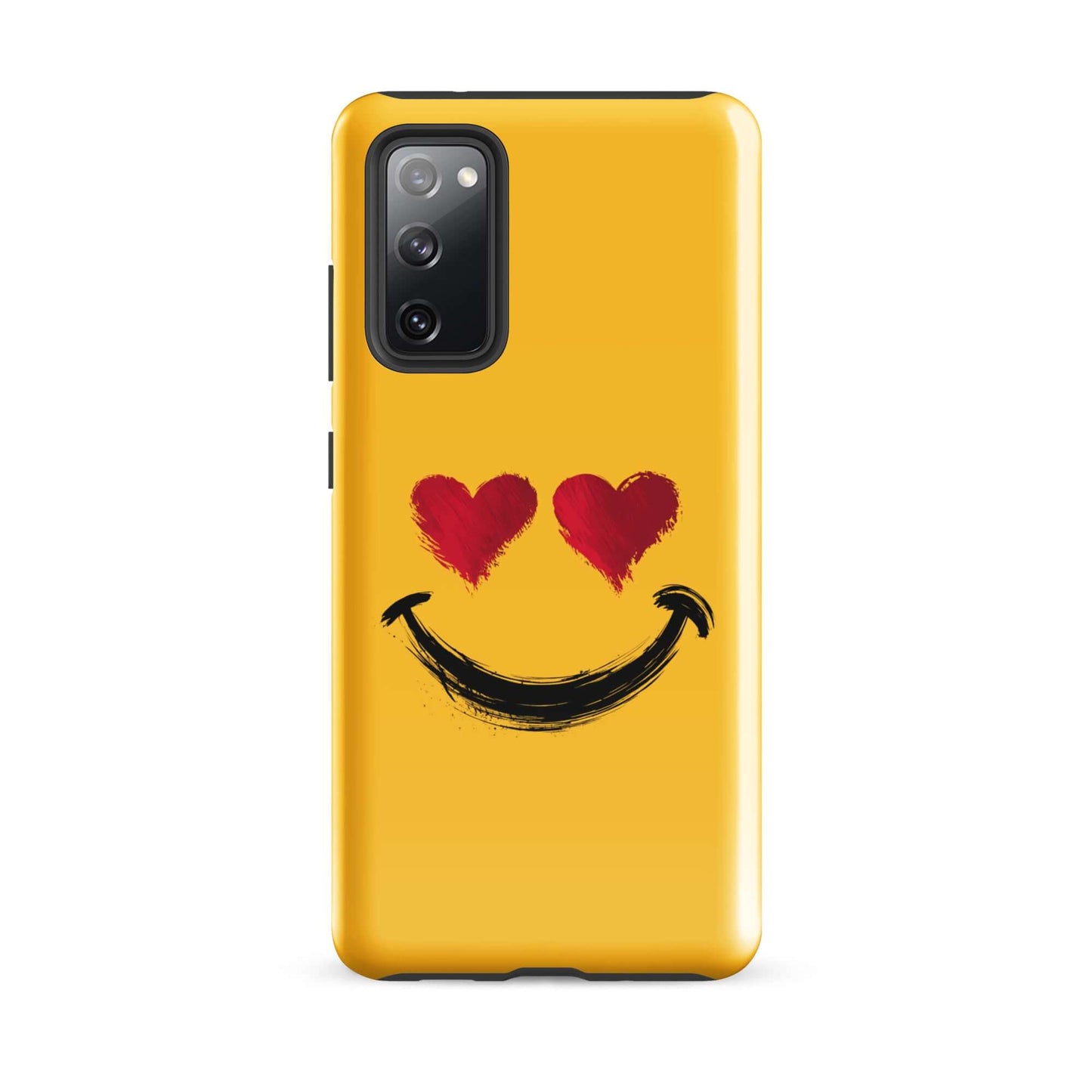 Phone Case for Samsung Galaxy with Heart‑Eyes Smiley Art Design