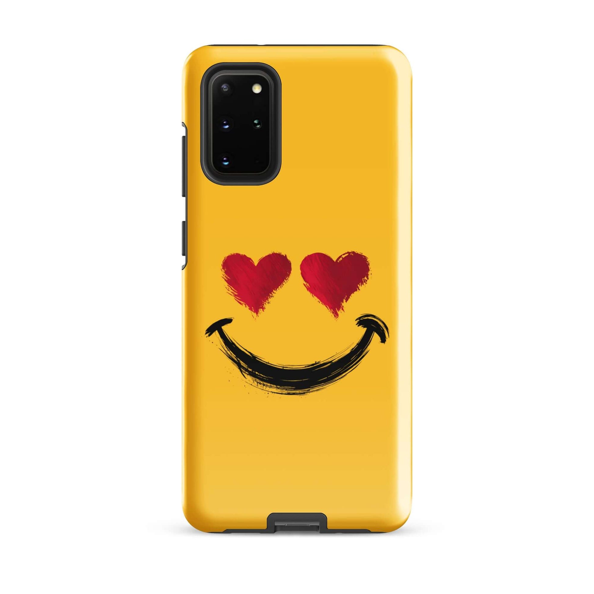 Phone Case for Samsung Galaxy featuring heart-eyes smiley art, bold style, vibrant colors for a premium, expressive look.