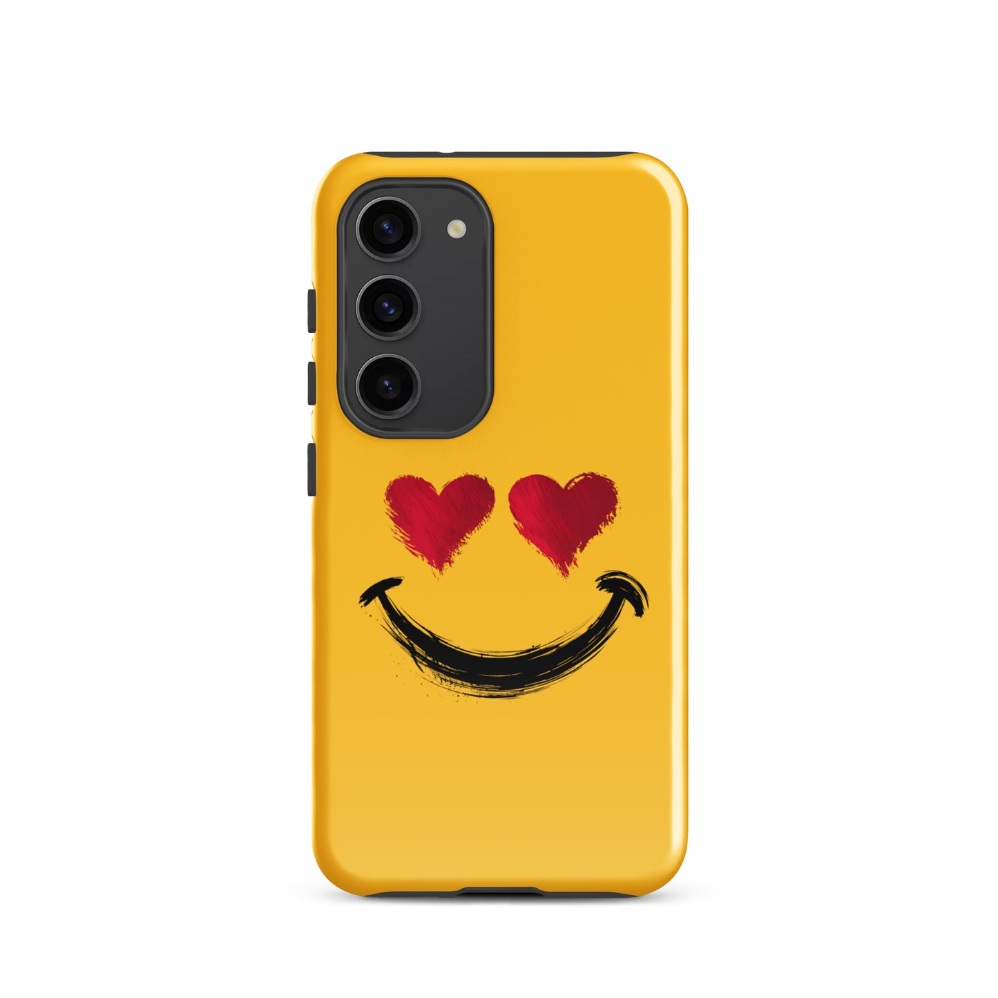Phone Case for Samsung Galaxy with heart-eyes smiley design in vibrant colors