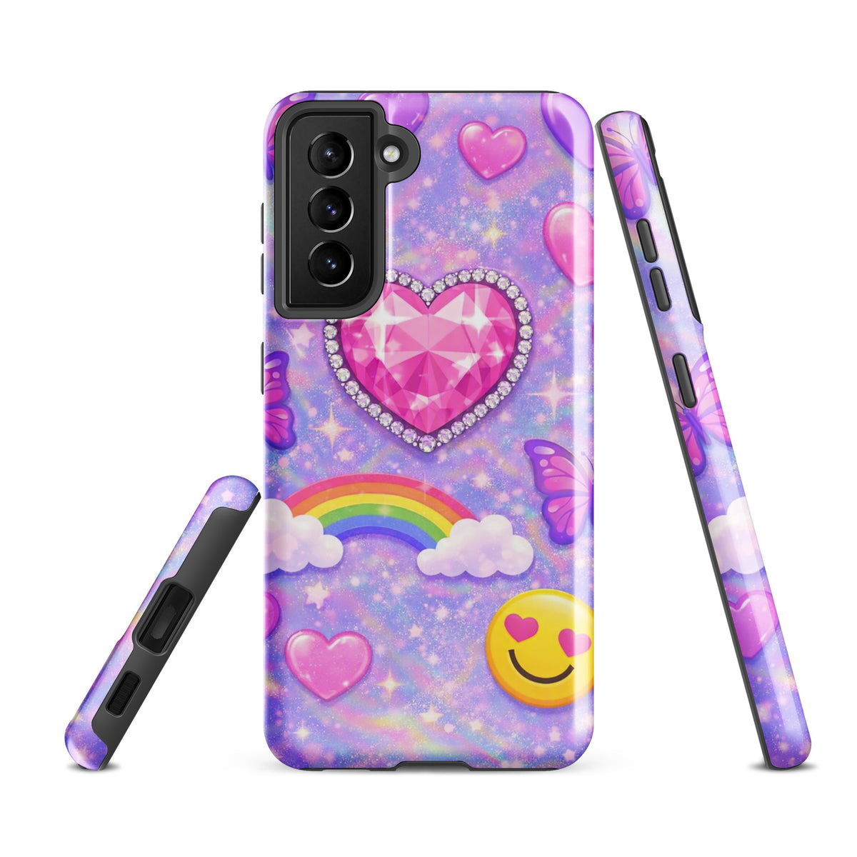 Phone Case for Samsung Galaxy - Sparkle Heart Fantasy Case (xx203)