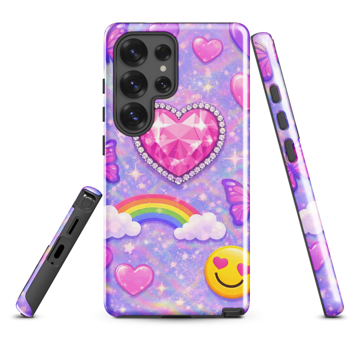 Phone Case for Samsung Galaxy - Sparkle Heart Fantasy Case (xx203)