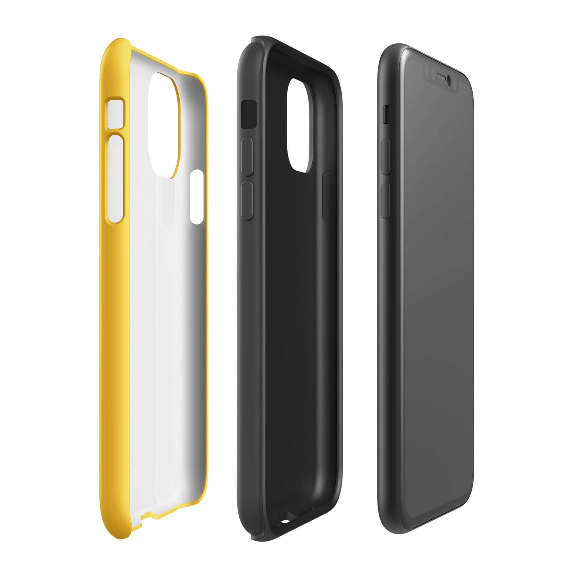 Different angles of Phone Case for iPhone: Smiley Paw Print Face for playful pet lovers, showcasing durability and design.