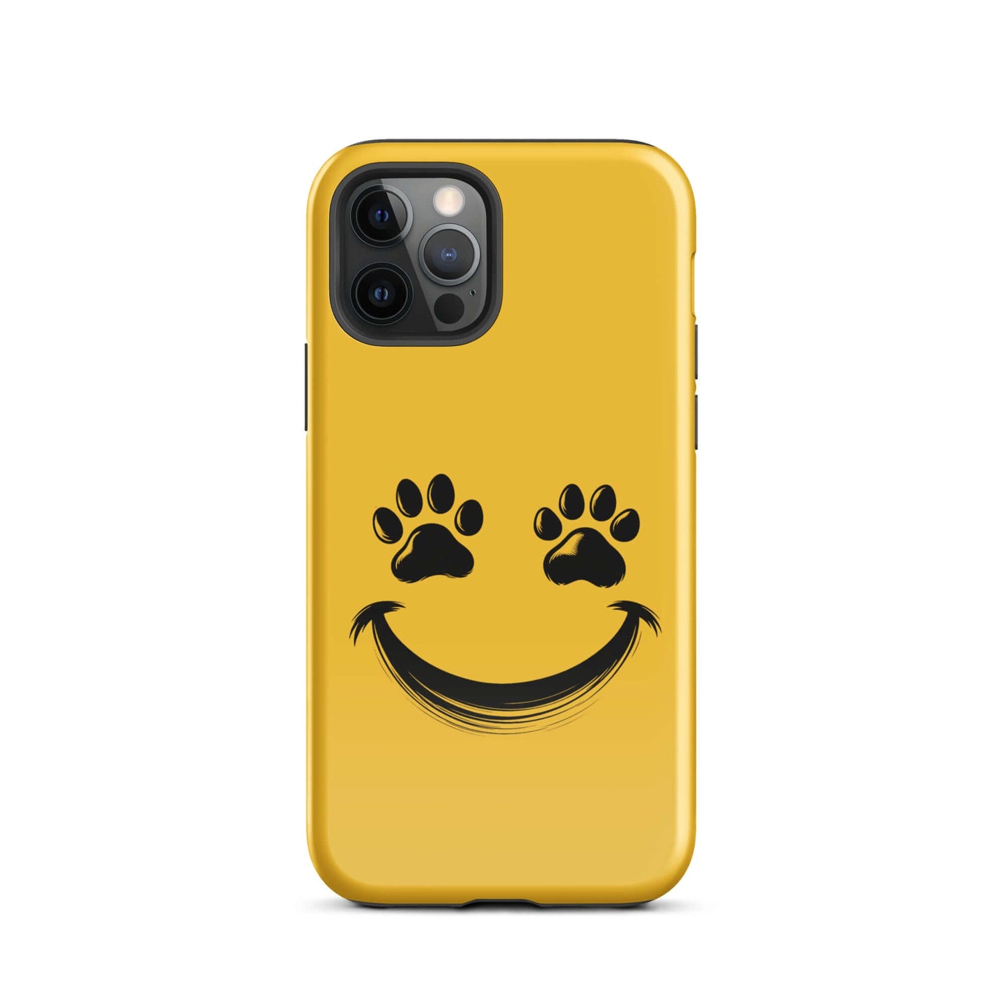 Phone Case for iPhone with smiley face paw print design, perfect for pet lovers
