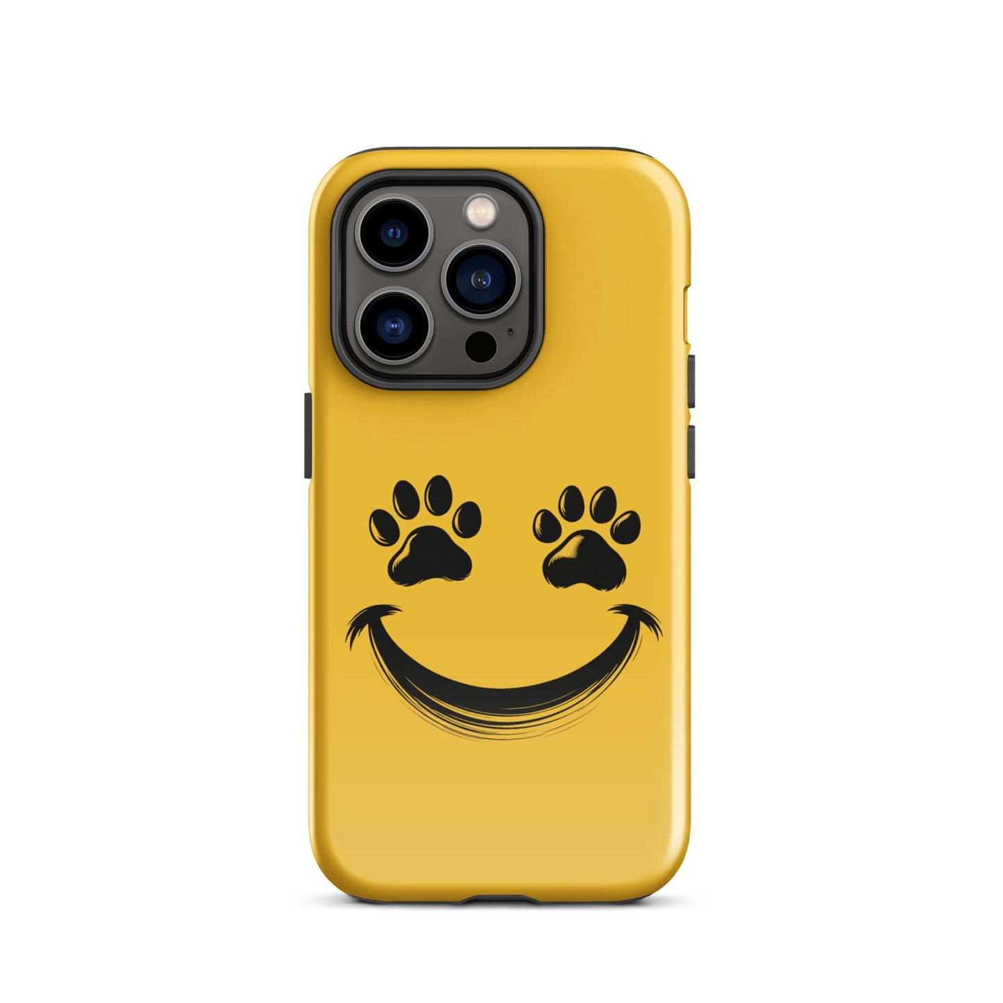 Phone Case for iPhone with smiley paw print design for pet lovers