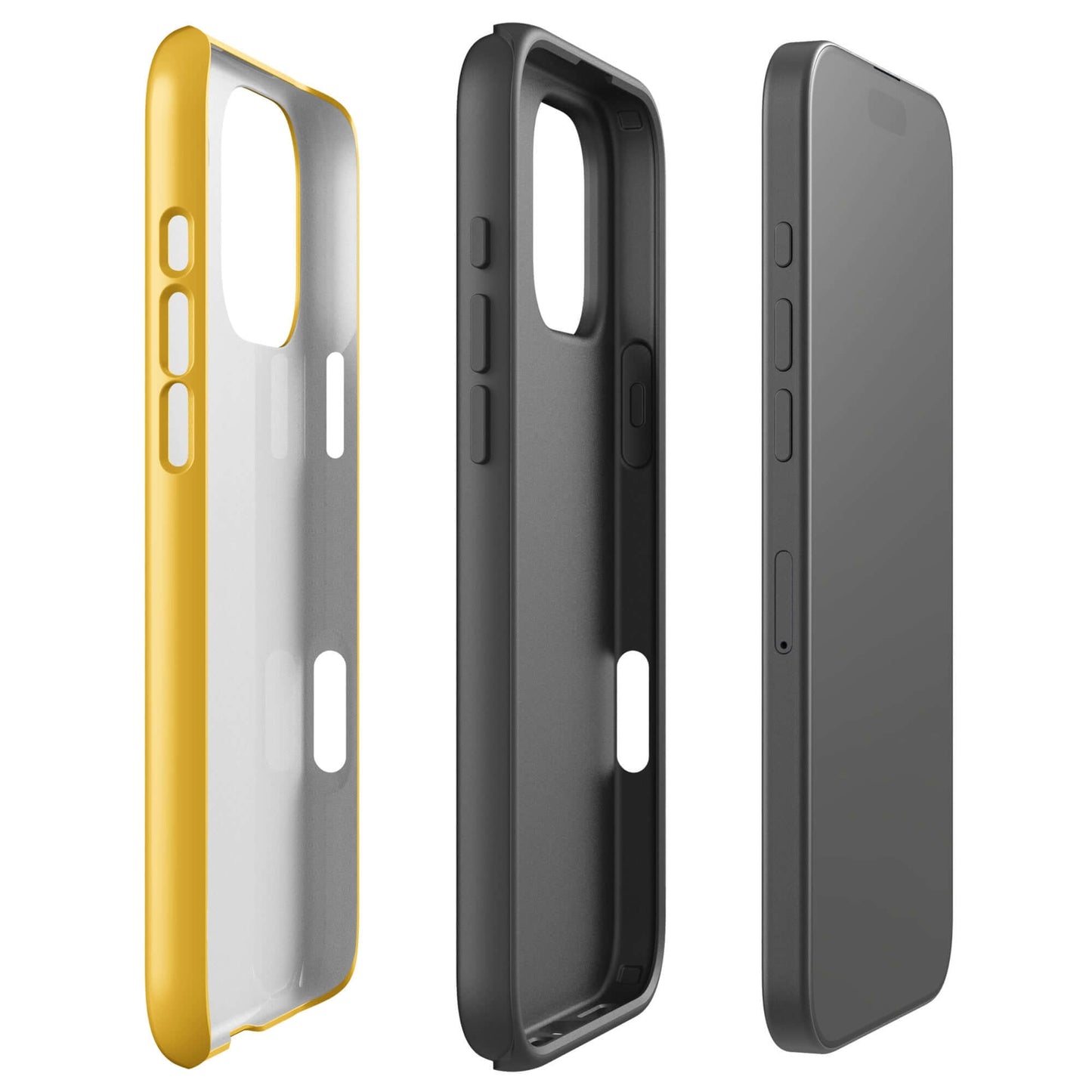 Phone Case for iPhone with playful smiley paw print design in yellow and black, perfect for pet lovers seeking durability and charm.