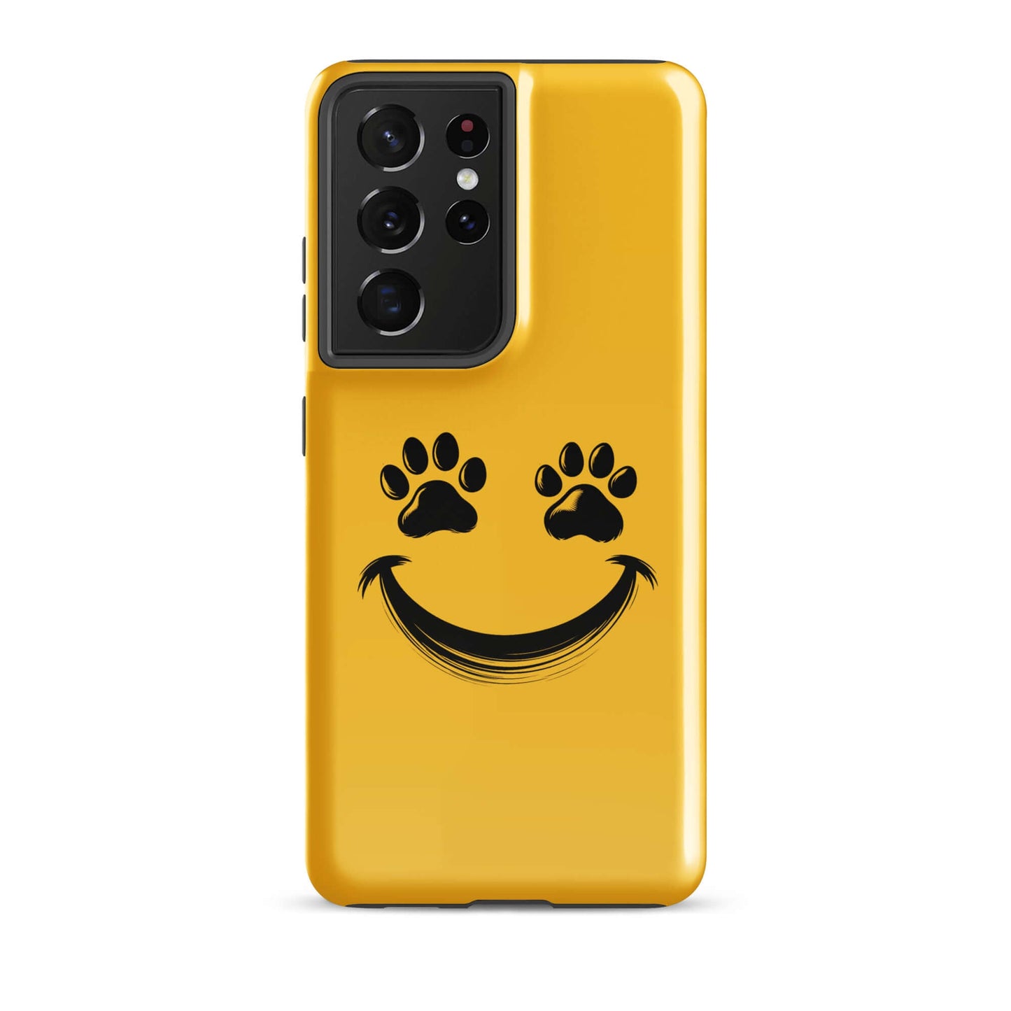 Phone Case for Samsung Galaxy with smiley paw print design for pet lovers