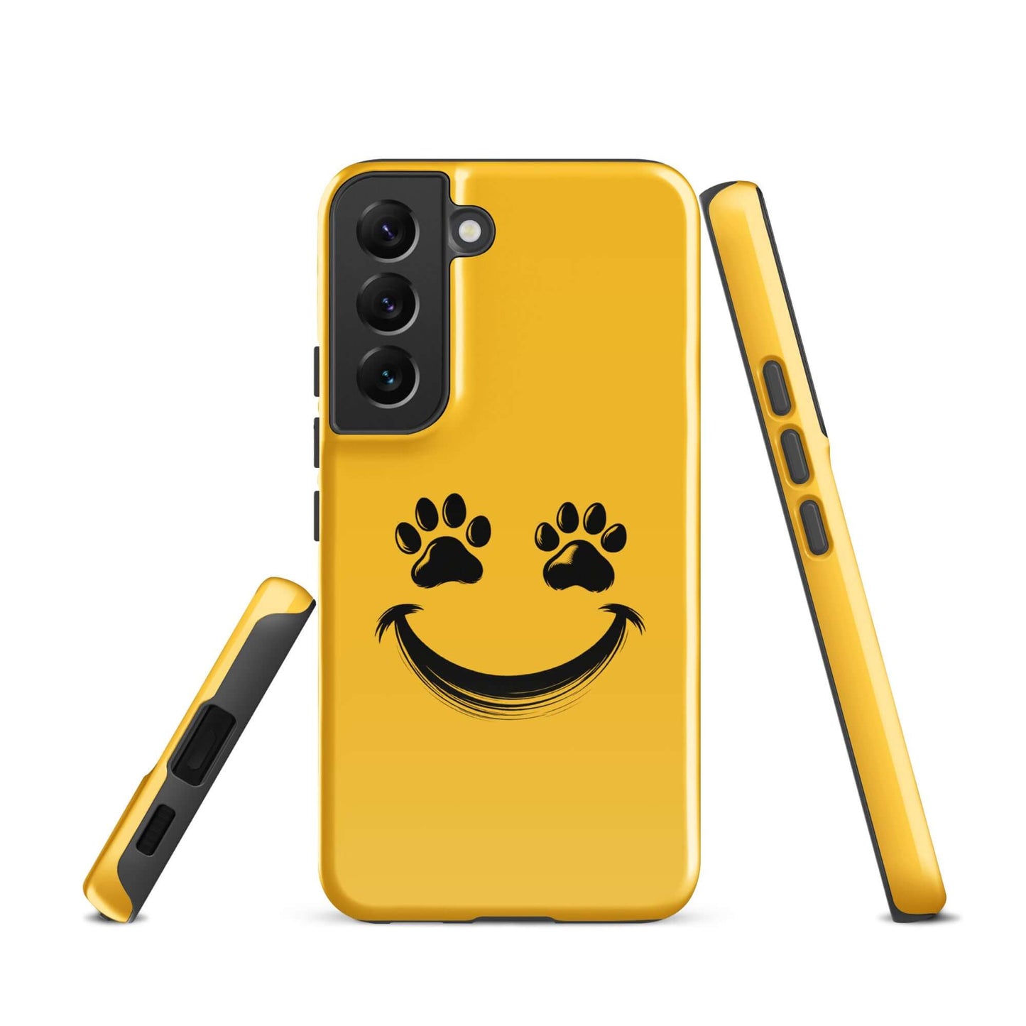 Phone Case for Samsung Galaxy with smiley paw print design for pet lovers