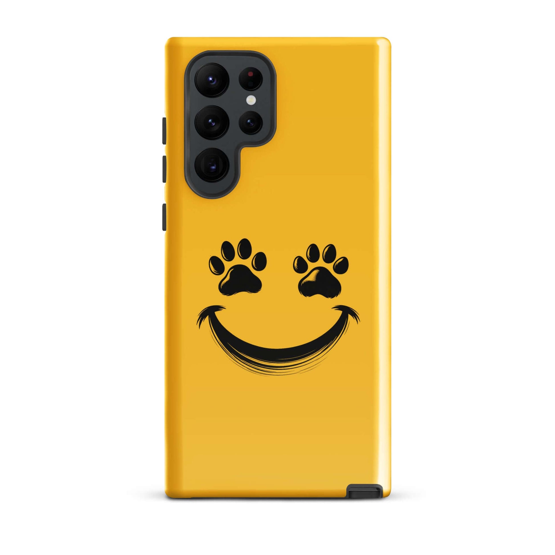 Phone Case for Samsung Galaxy with smiley paw print design for pet lovers