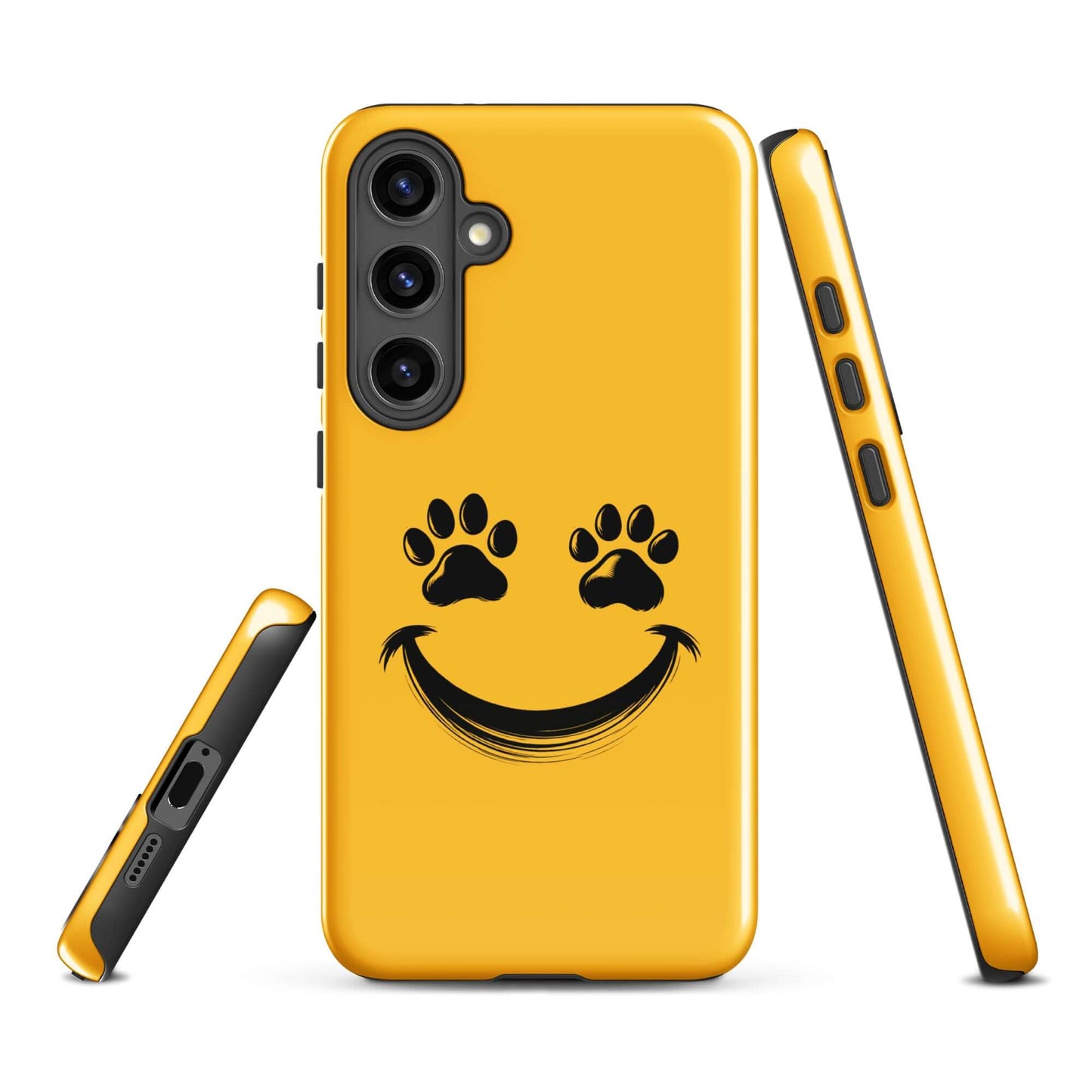 Phone Case for Samsung Galaxy with smiley paw print design for pet lovers