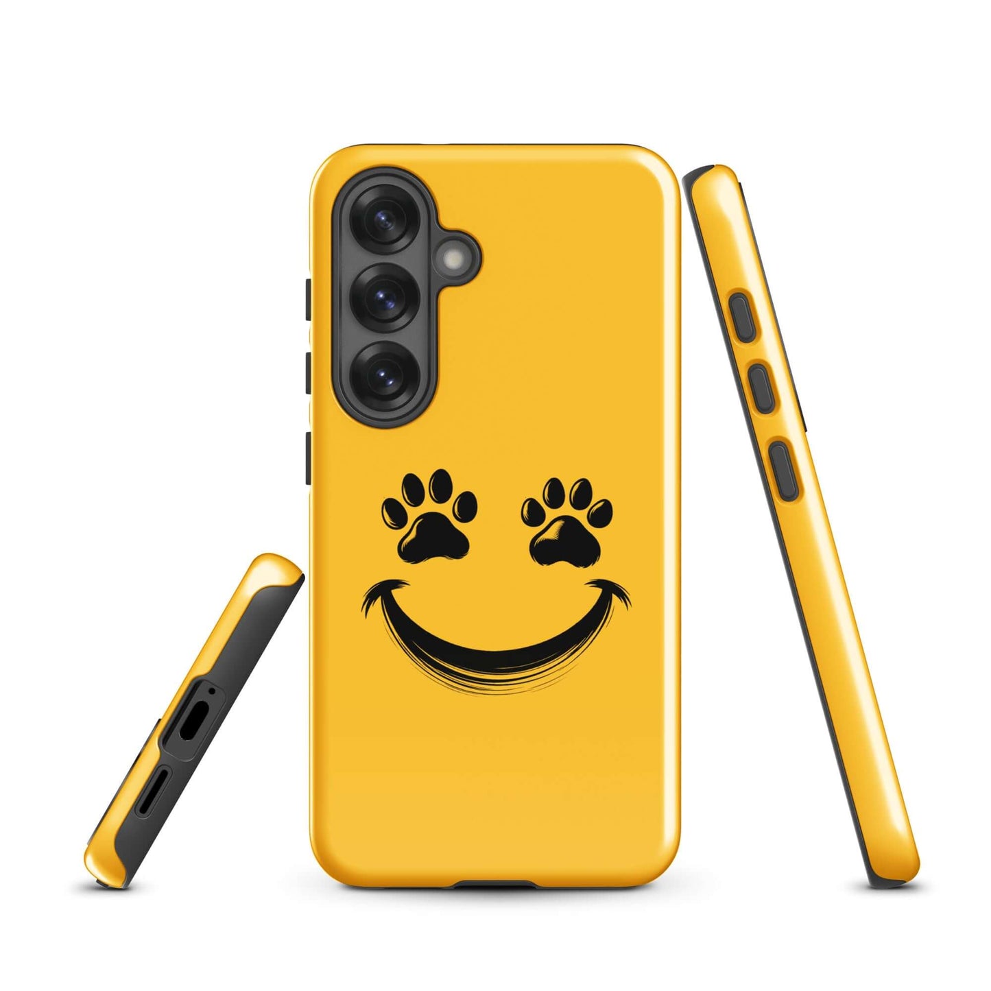 Phone Case for Samsung Galaxy with smiley paw print design for pet lovers