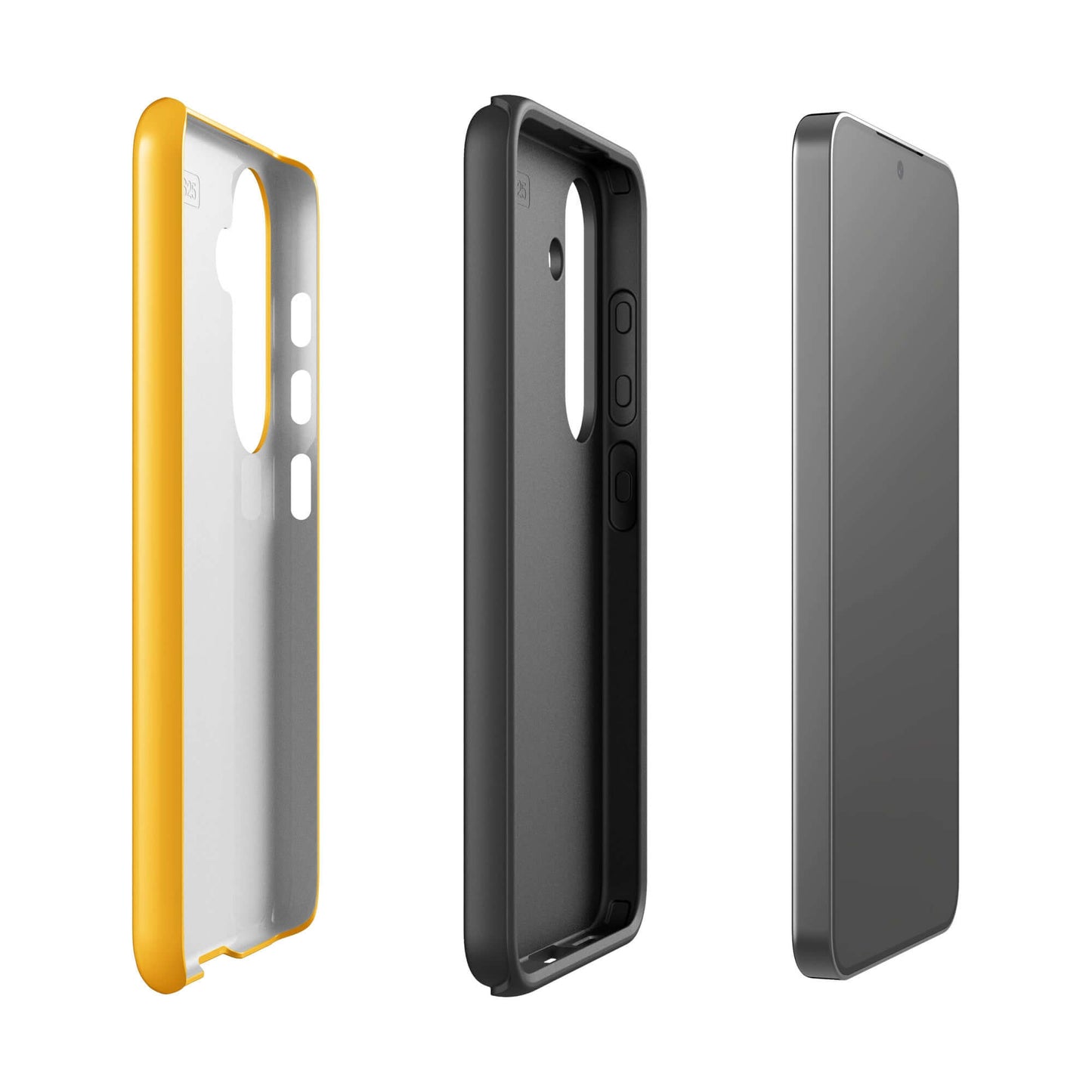 Phone Case for Samsung Galaxy with playful paw print design, showcasing inner and outer layers for durability.