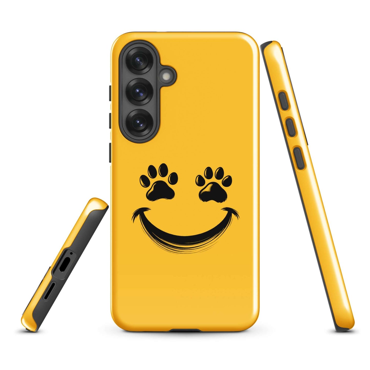Phone Case for Samsung Galaxy with smiley paw print design for pet lovers