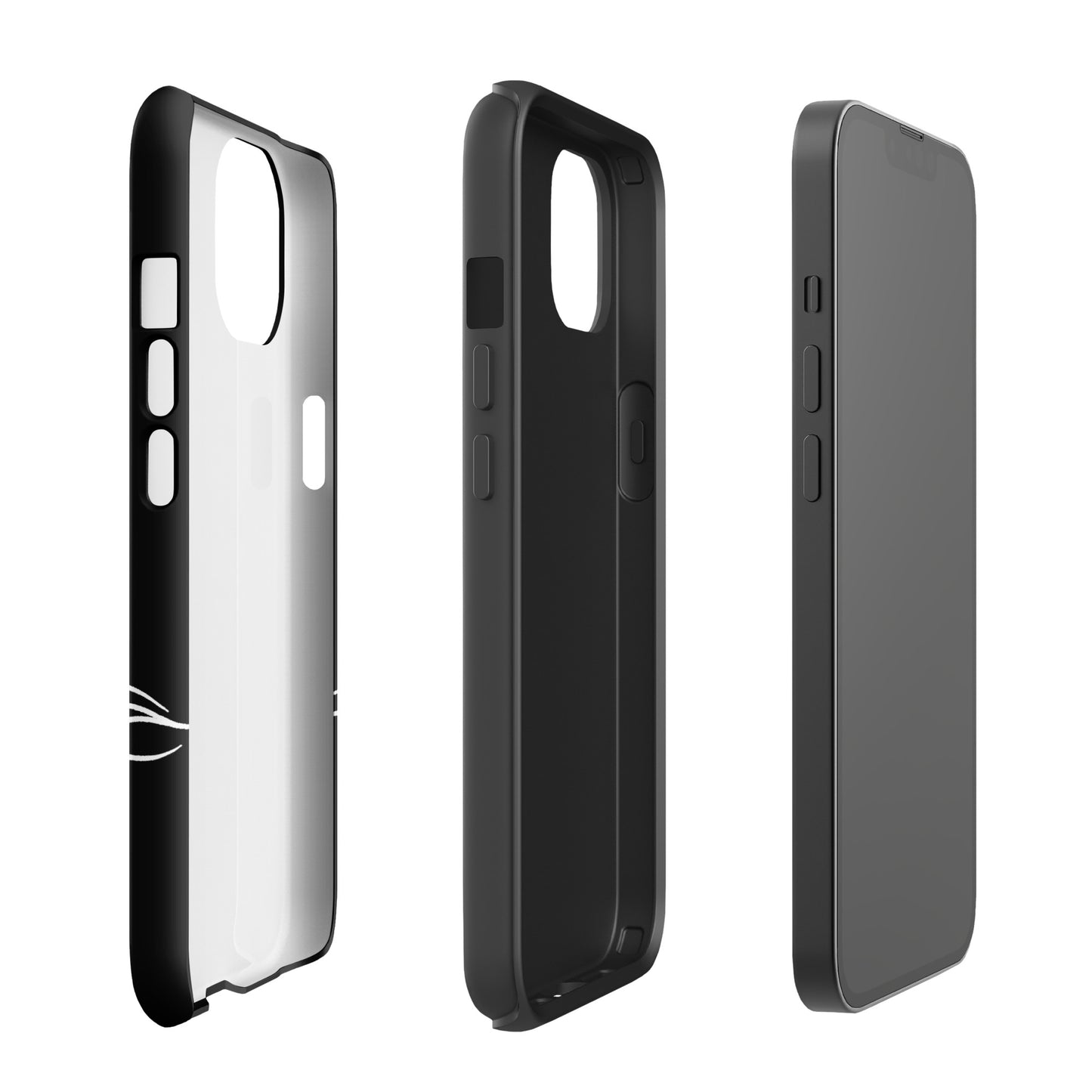 Phone Case for iPhone with minimalist sea turtle design and abstract waves, showcasing a stylish and modern marine-inspired look.