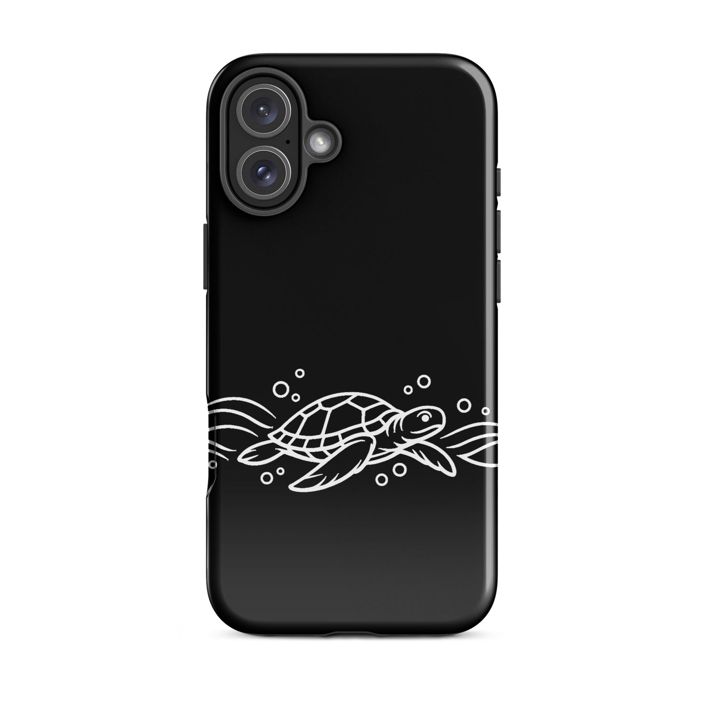 Phone Case for iPhone with minimalist sea turtle and abstract waves design