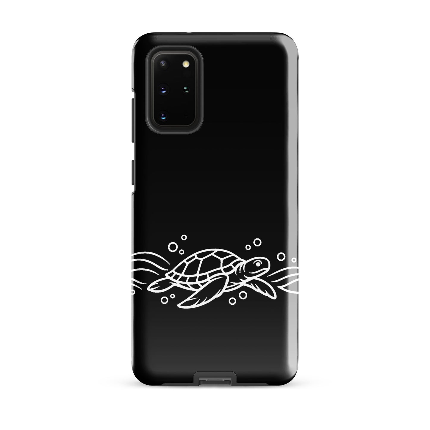 Phone Case featuring minimalist sea turtle and waves design for Samsung Galaxy. Stylish and ocean-inspired accessory.