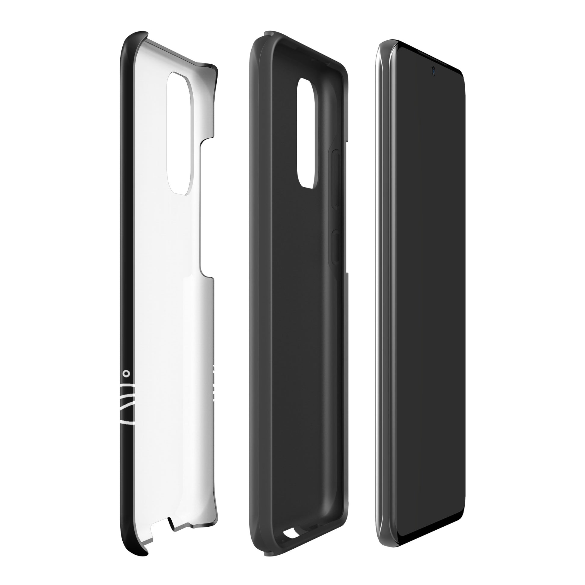 Phone Case for Samsung Galaxy showing minimalist sea turtle design with bubble and wave patterns, enhancing device style.