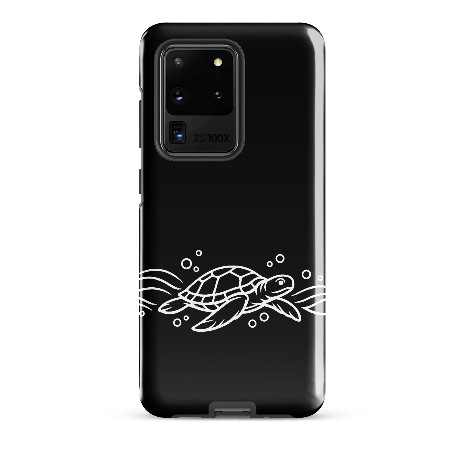Phone Case for Samsung Galaxy with minimalist sea turtle and waves design.