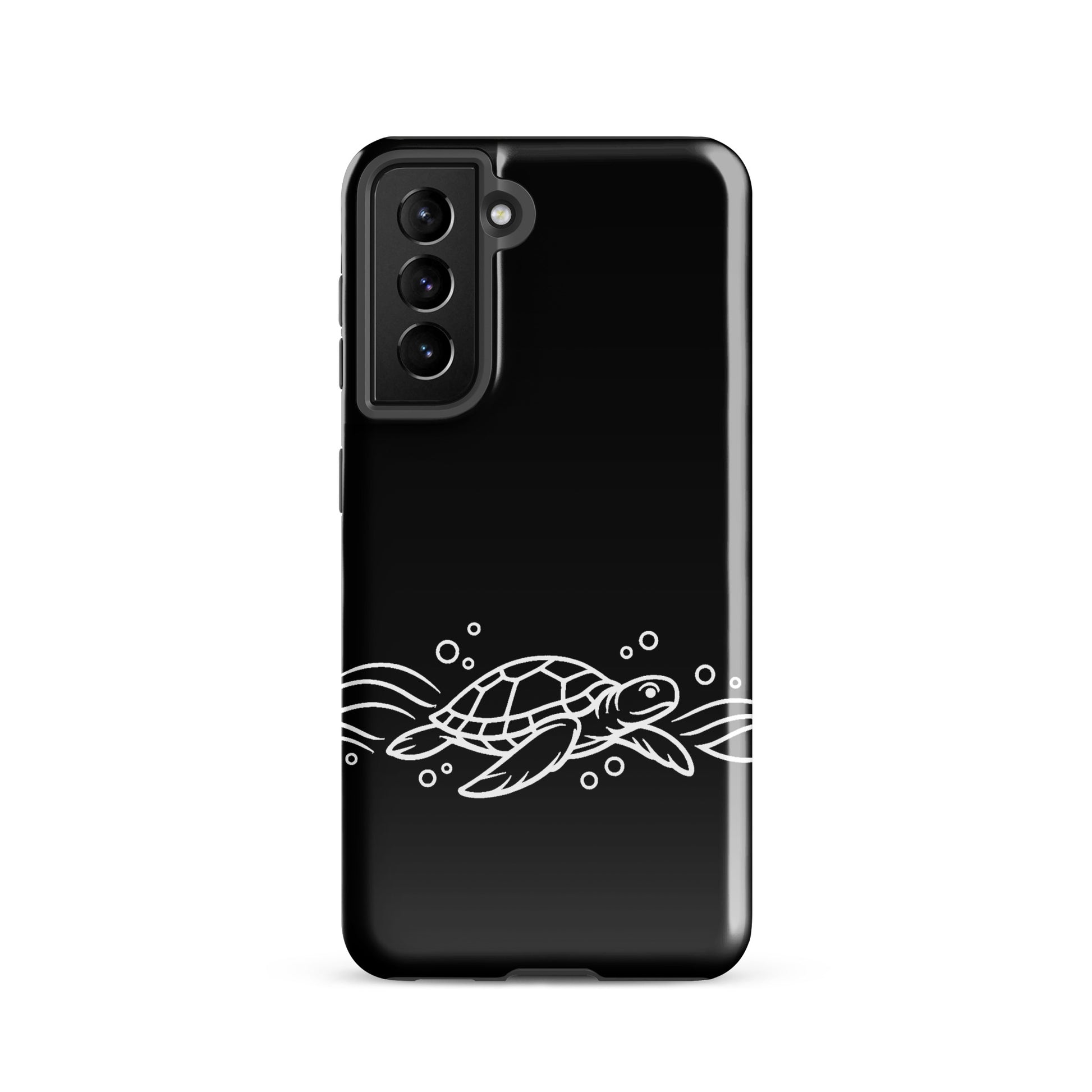 Phone Case for Samsung Galaxy with minimalist sea turtle and waves design