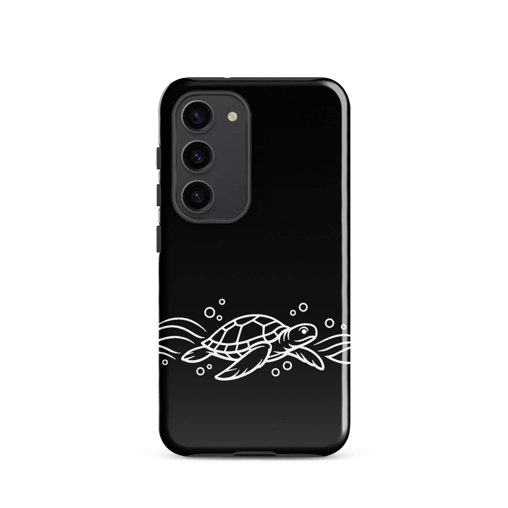 Phone Case for Samsung Galaxy featuring minimalist sea turtle with waves design