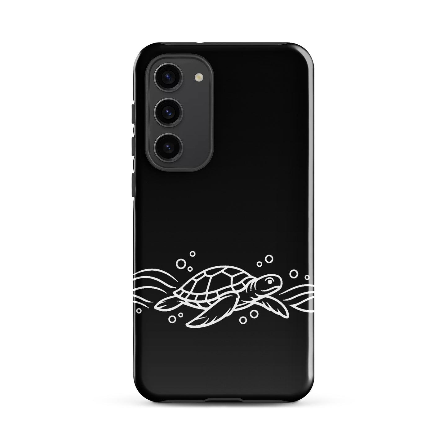 Phone Case for Samsung Galaxy with minimalist sea turtle and waves design