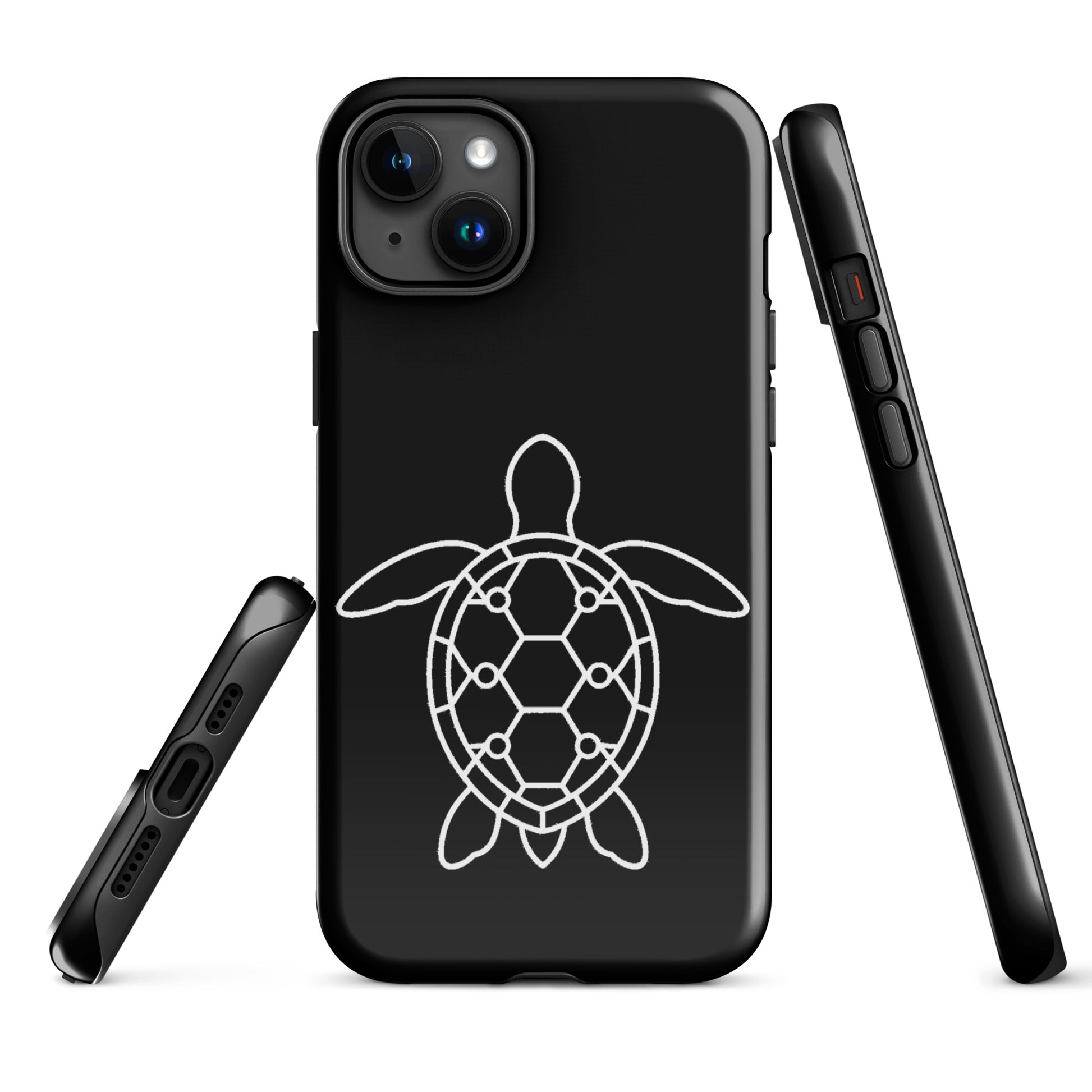 phone case with minimalist sea turtle silhouette design for iPhone