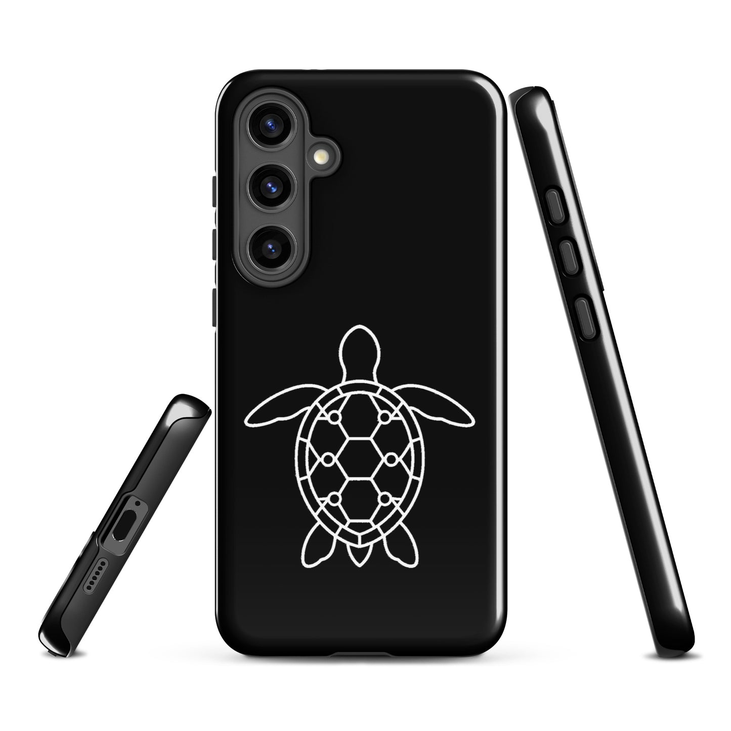 phone case for Samsung Galaxy with minimalist sea turtle silhouette design