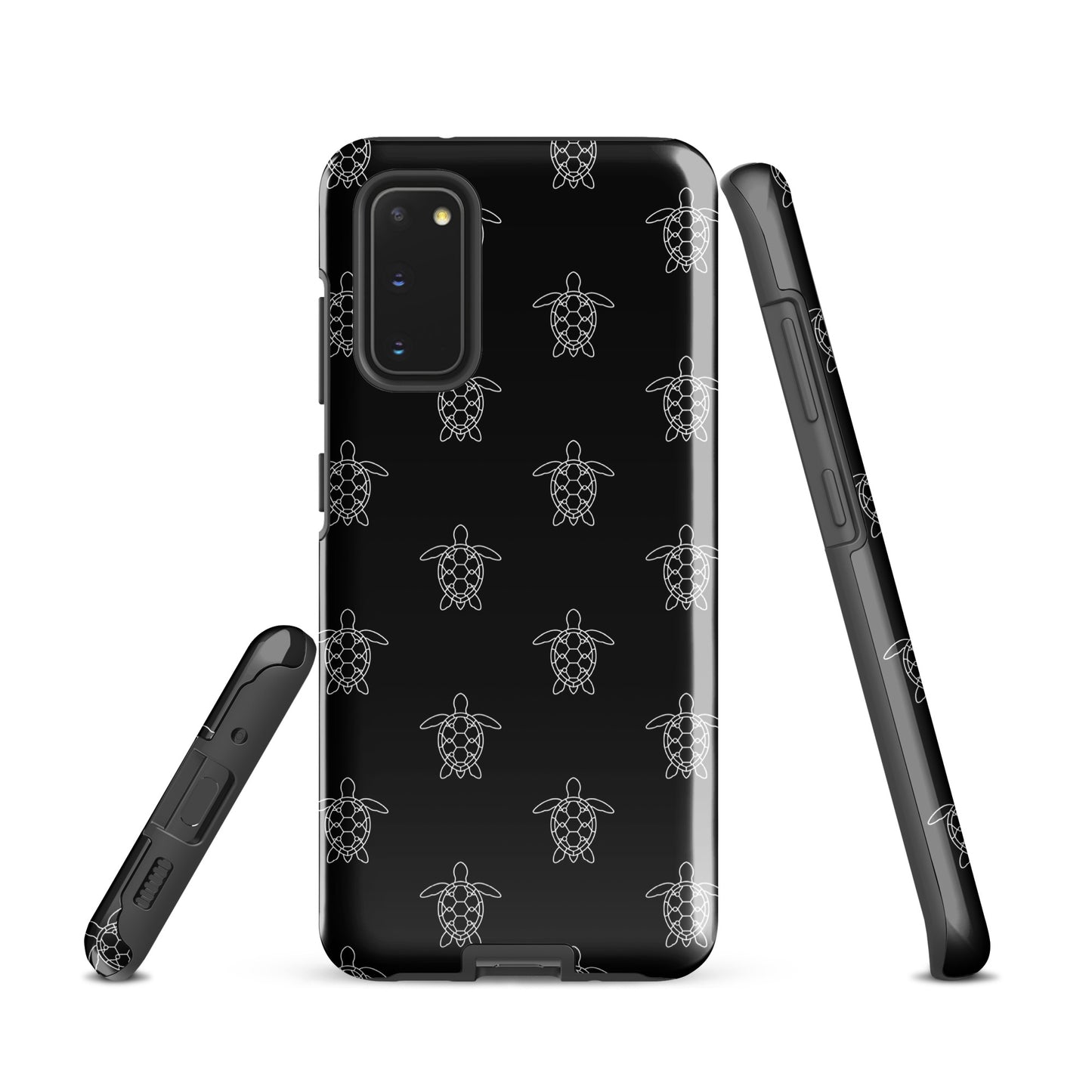 Phone Case for Samsung Galaxy with minimalist sea turtle pattern and geometric shell design.