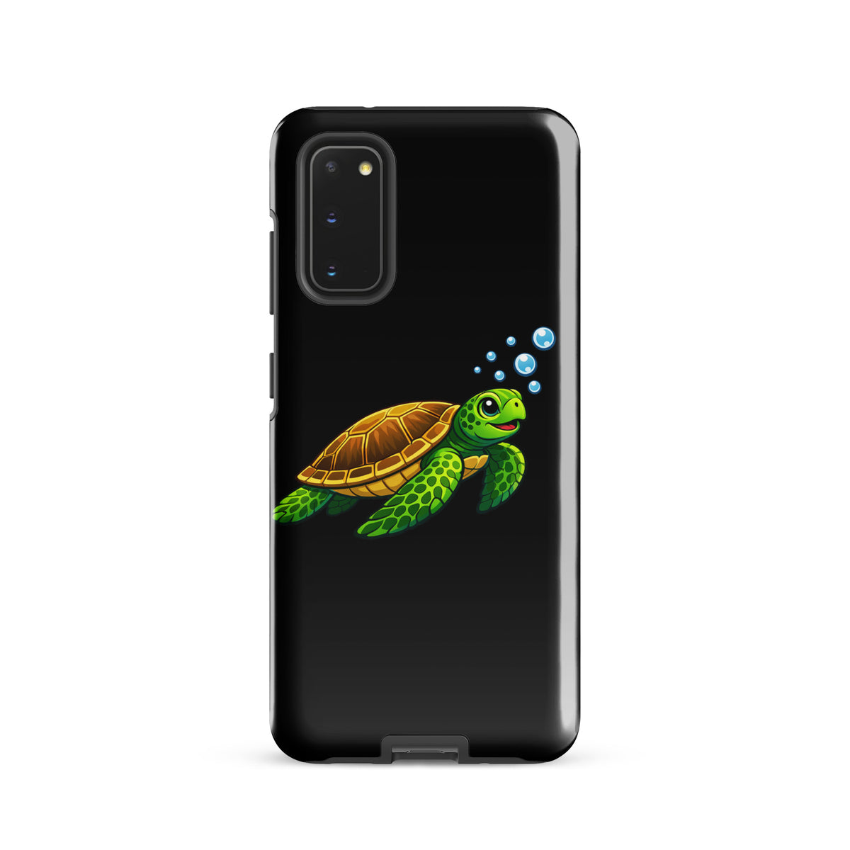 Phone Case with sea turtle artwork for Samsung Galaxy, featuring vibrant green turtle design with ocean charm on durable material.
