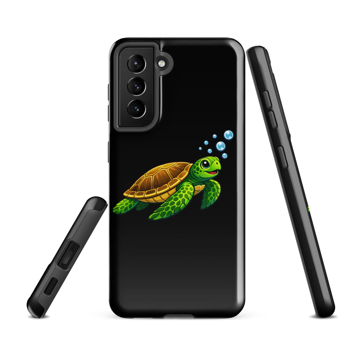 Phone Case for Samsung Galaxy with vibrant sea turtle artwork, offering stylish protection and ocean-inspired charm.