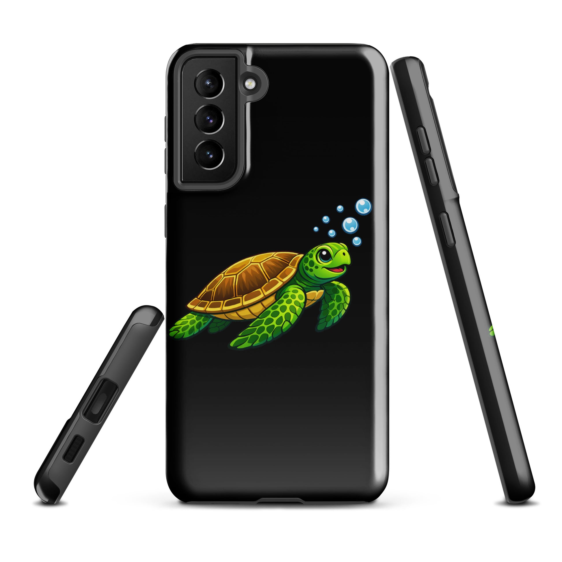Phone Case for Samsung Galaxy with sea turtle artwork, featuring vibrant turtle illustration and ocean-inspired design.