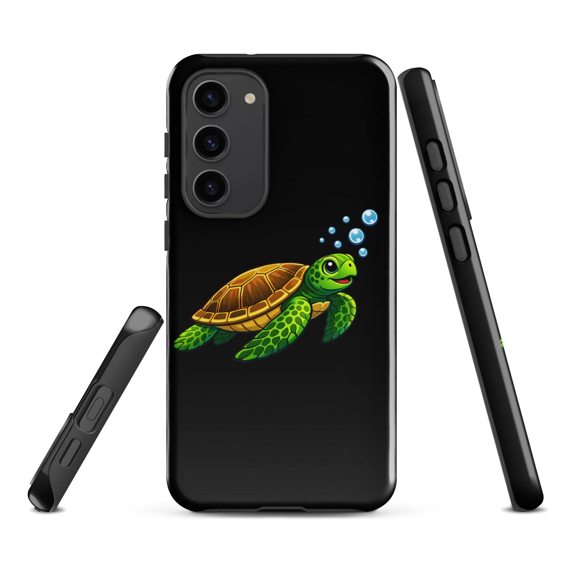 Phone Case for Samsung Galaxy with sea turtle artwork, vibrant turtle design for ocean-inspired style and protection