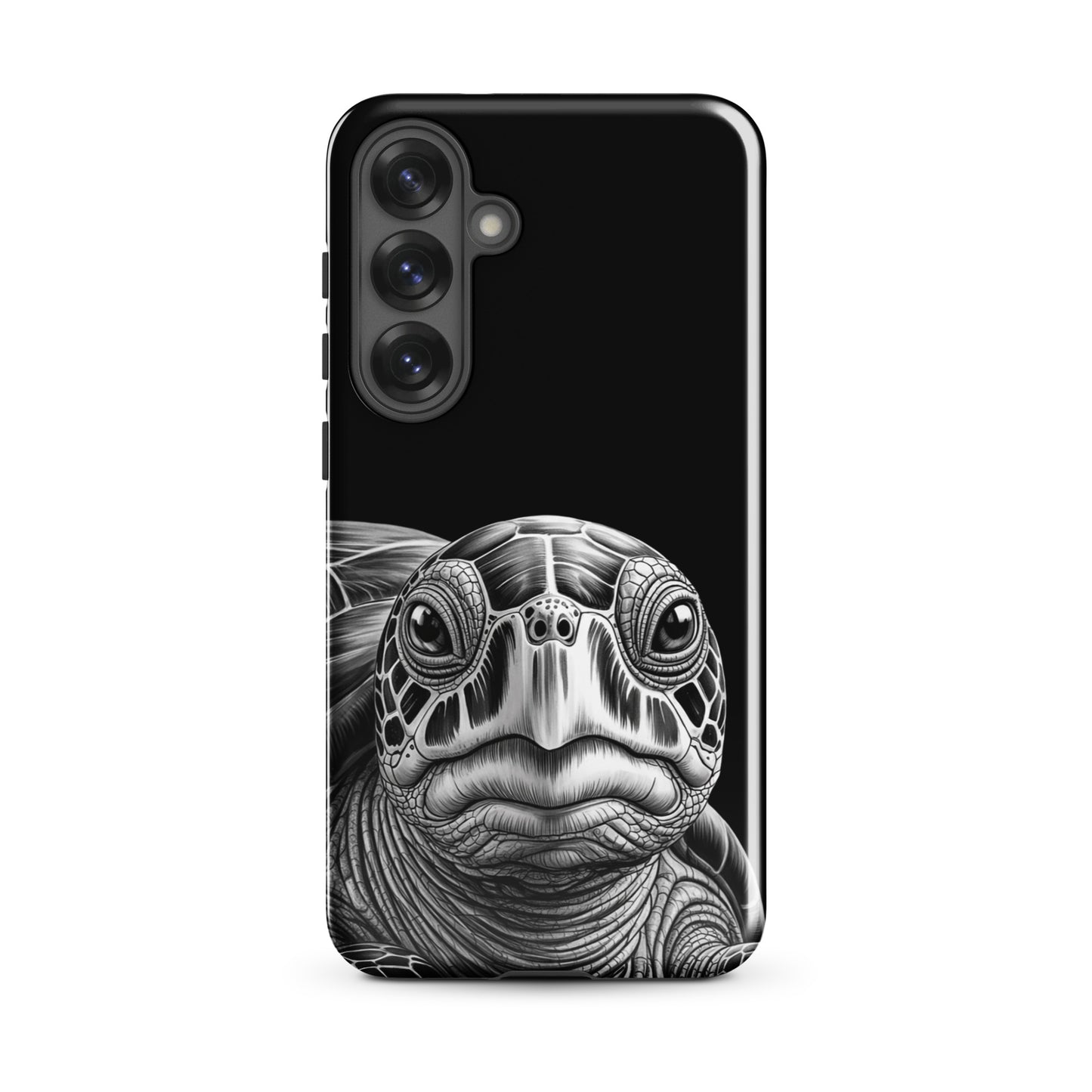 Phone Case for Samsung Galaxy with ancient sea turtle design, featuring detailed pencil sketch for stylish protection.