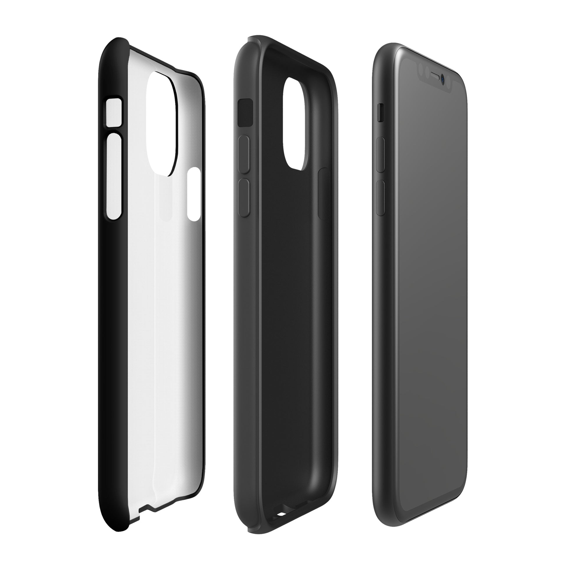Phone Case for iPhone with sea turtle reef design in sleek black, highlighting marine-inspired style and robust protection.