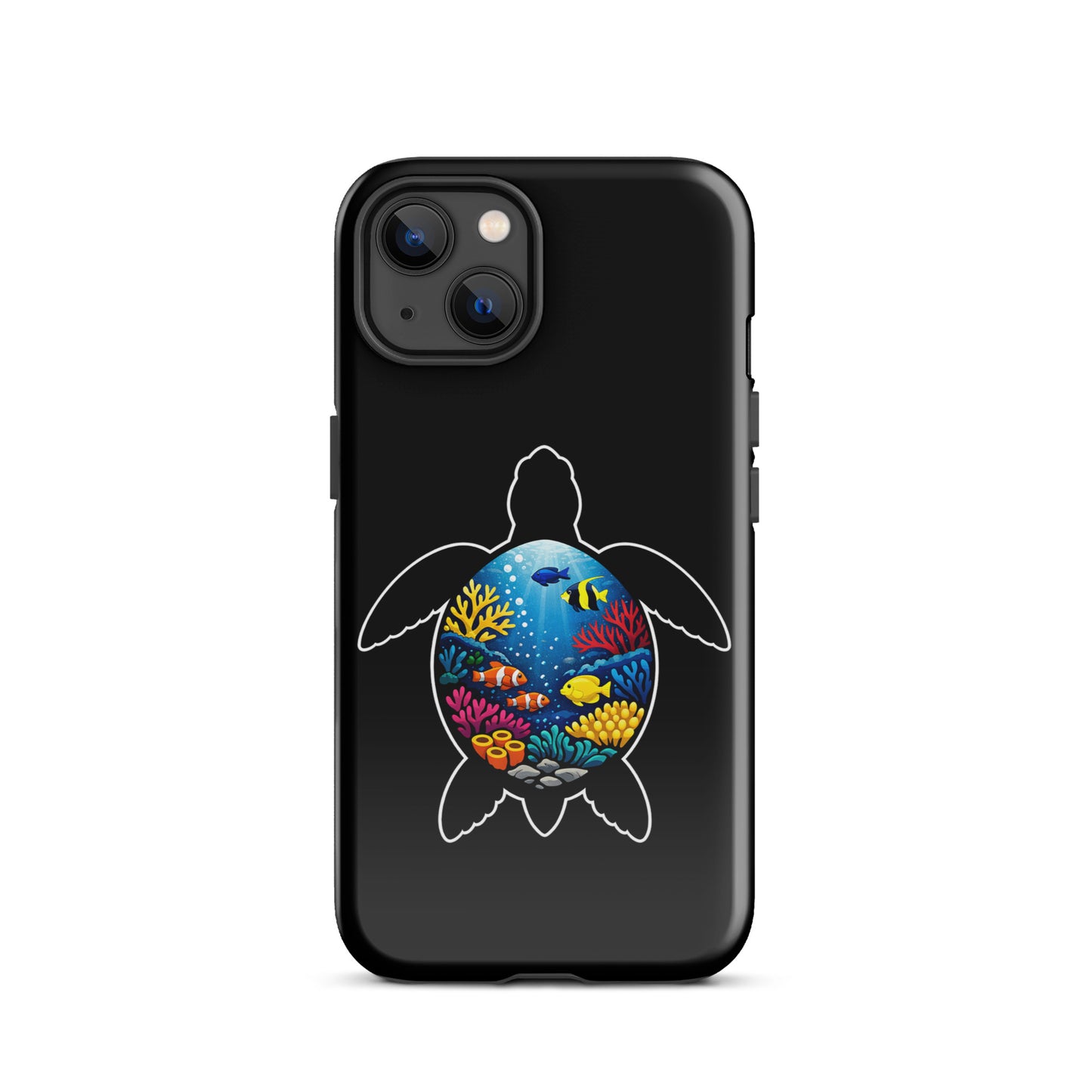 Phone Case with vibrant sea turtle and coral reef design for iPhone, combining style and protection for marine life enthusiasts.