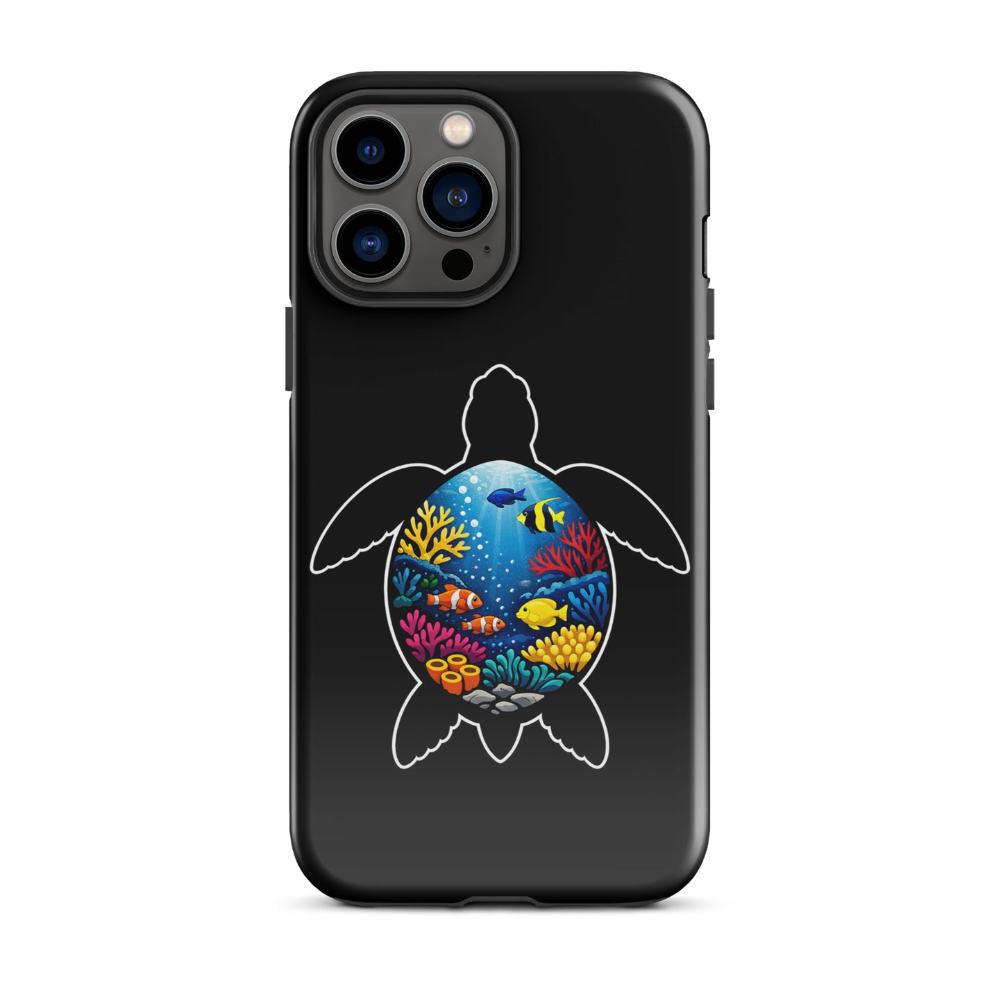 Phone Case with sea turtle reef design for iPhone