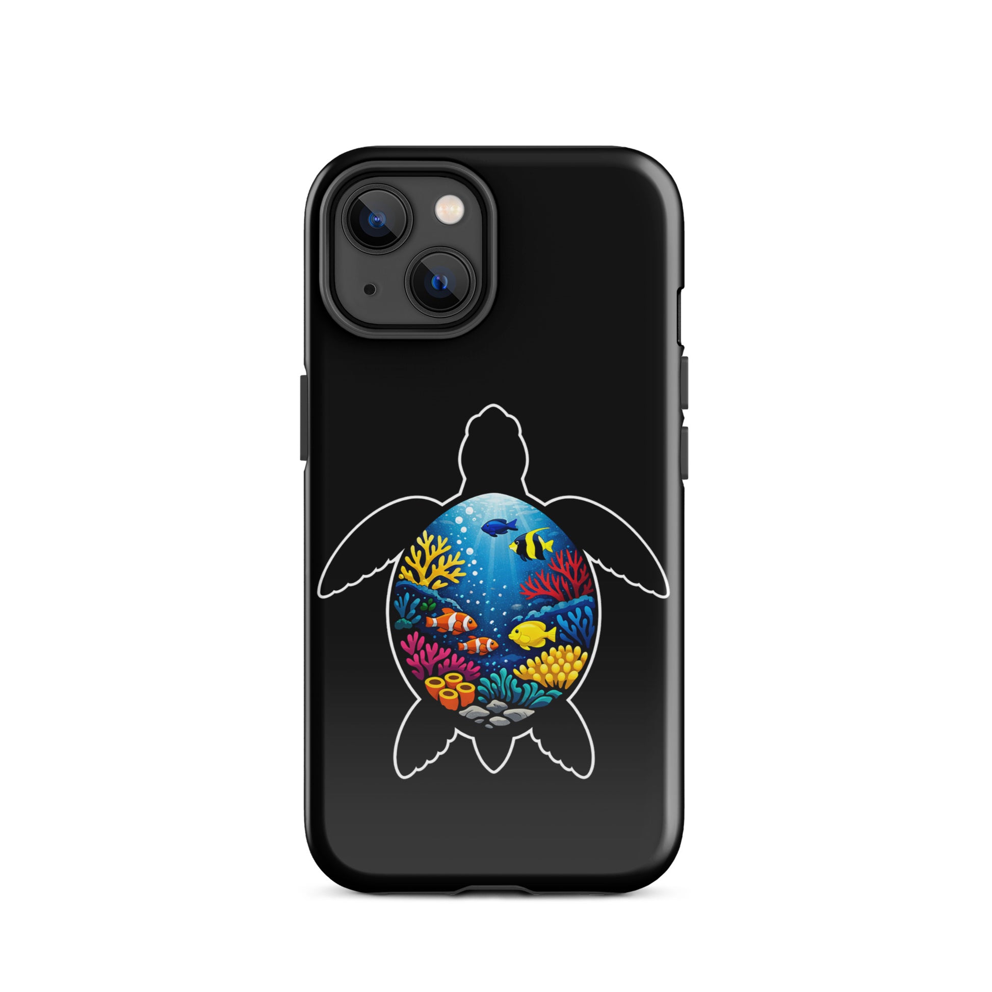 Phone Case for iPhone with sea turtle and coral reef design, offering style and durability for marine life lovers.