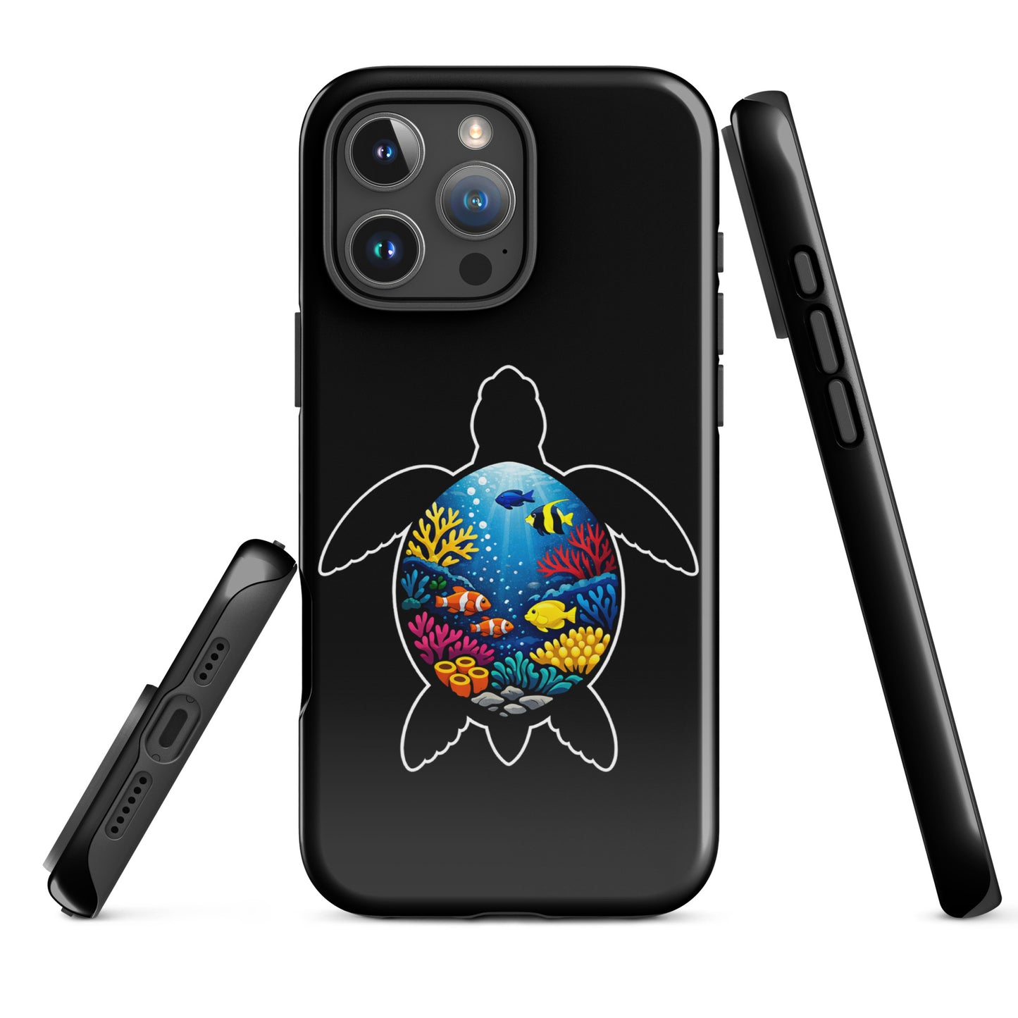 Phone Case for iPhone with vibrant sea turtle reef design