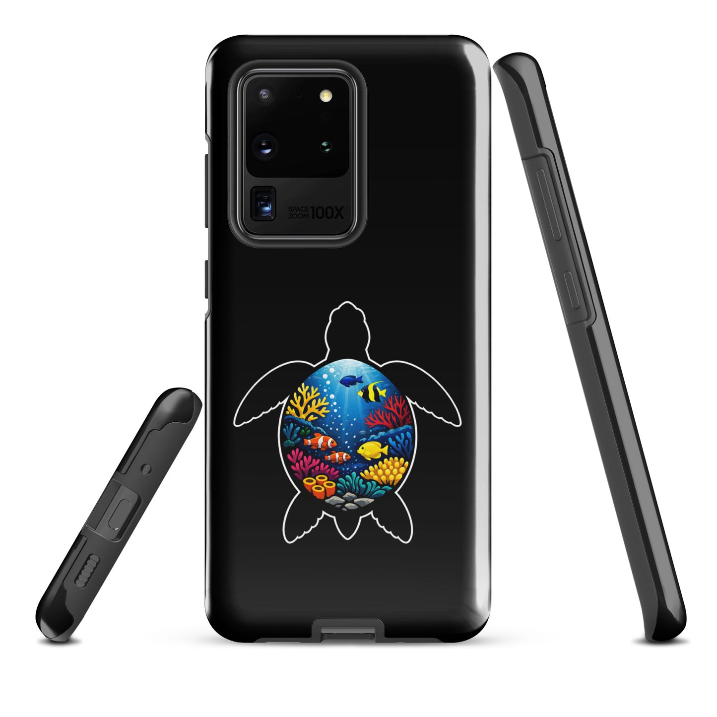 Phone Case for Samsung Galaxy with vibrant sea turtle and coral reef design offering style and protection
