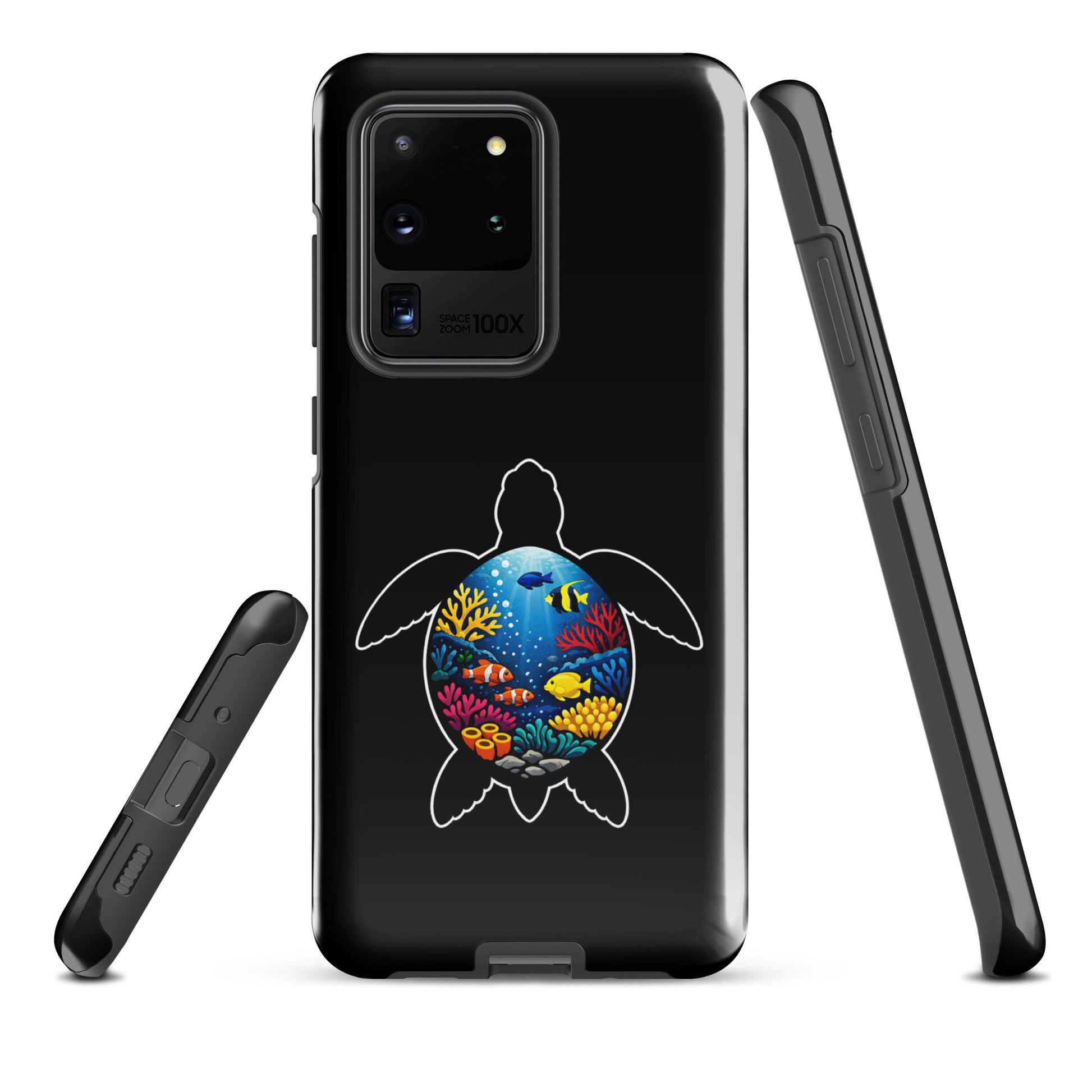 Phone Case for Samsung Galaxy with vibrant sea turtle and coral reef design offering style and protection