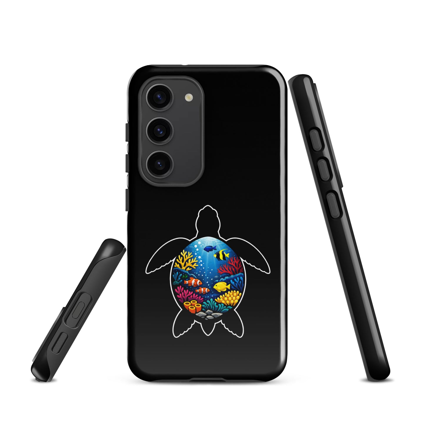 Phone Case for Samsung Galaxy with vibrant sea turtle and coral reef design