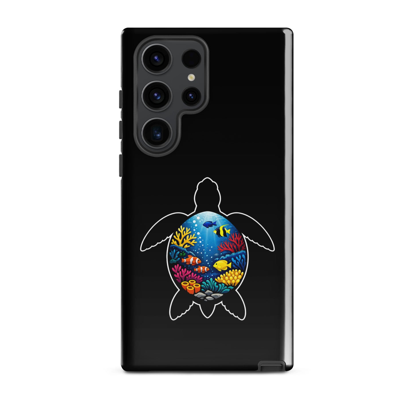 Phone Case with sea turtle and coral reef design for Samsung Galaxy