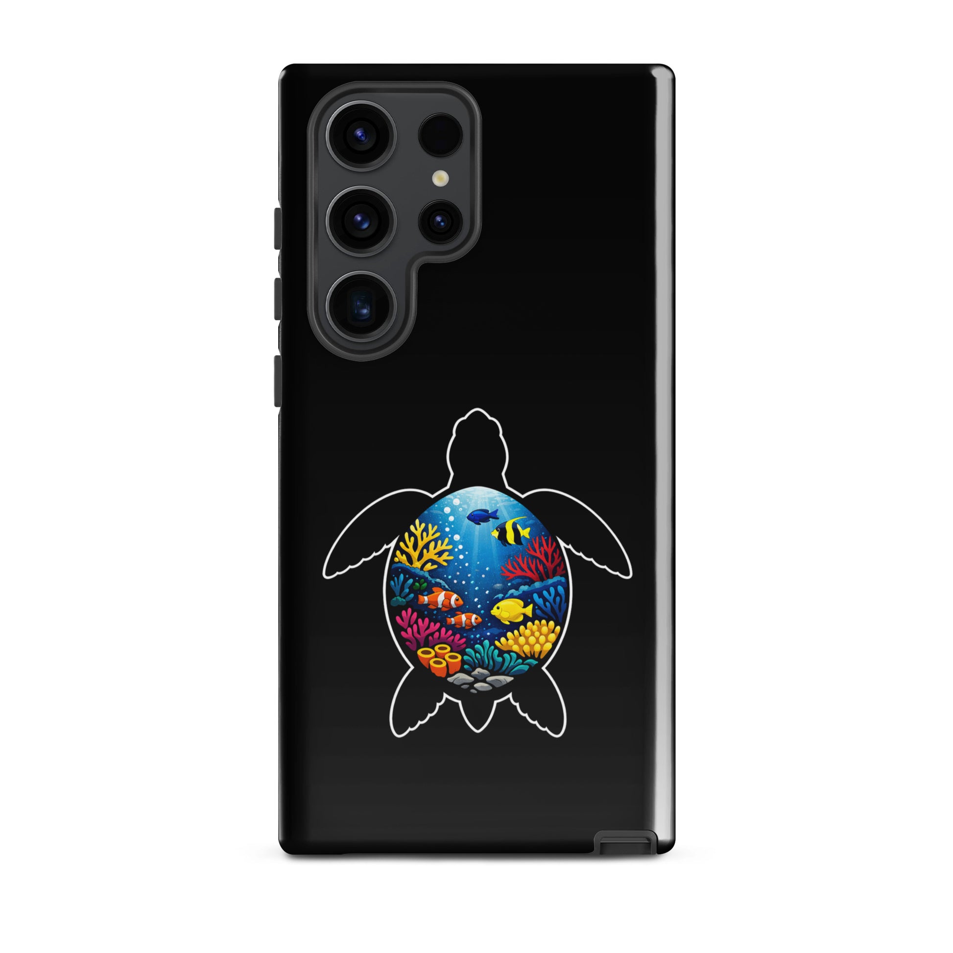 Phone Case with sea turtle and coral reef design for Samsung Galaxy