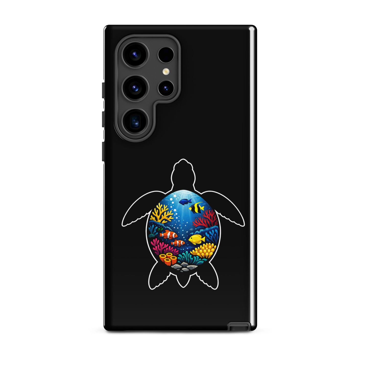 Phone Case for Samsung Galaxy featuring vibrant sea turtle and coral reef design for lovers of marine life and style.