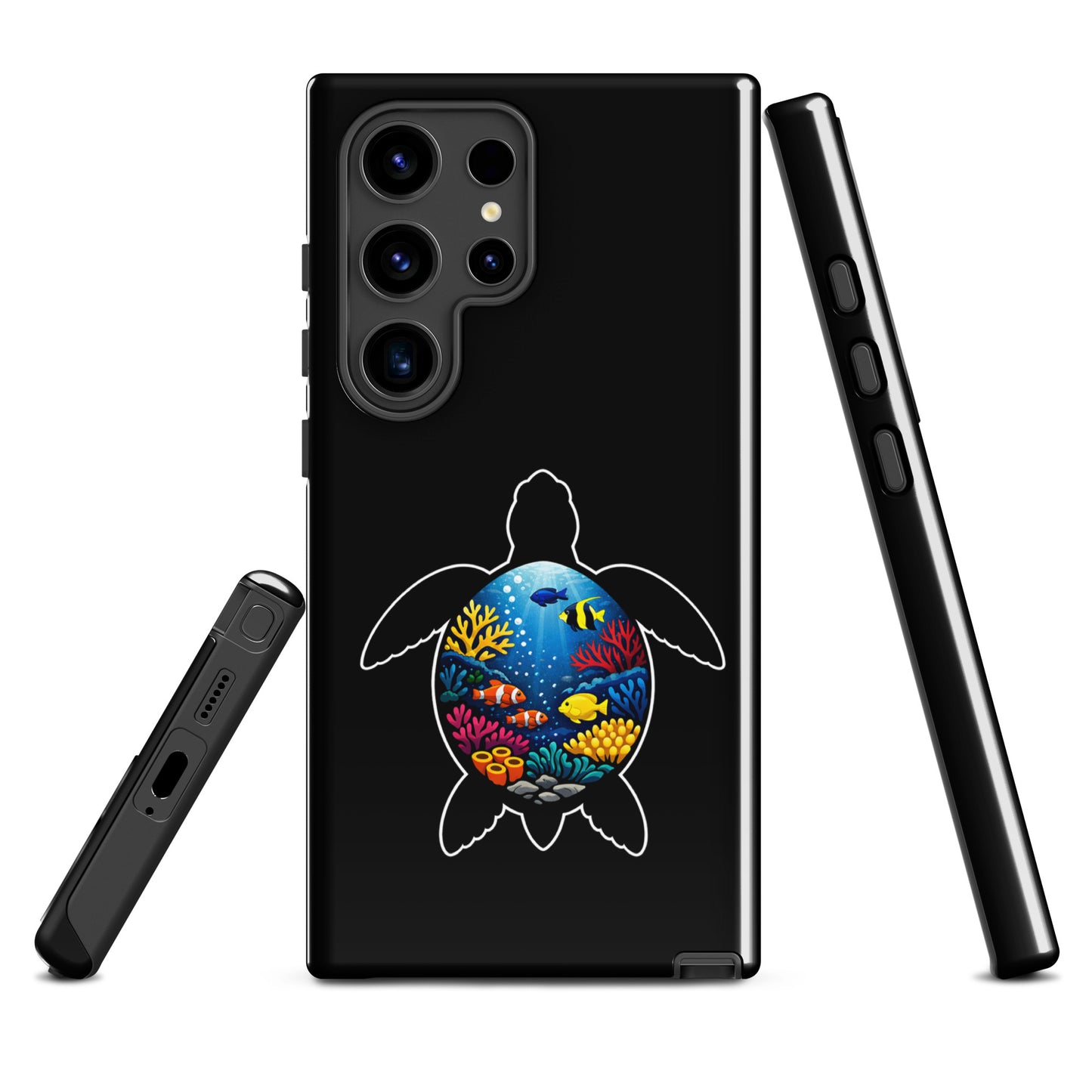 Phone Case for Samsung Galaxy with sea turtle reef design, offering ocean-inspired protection and style.
